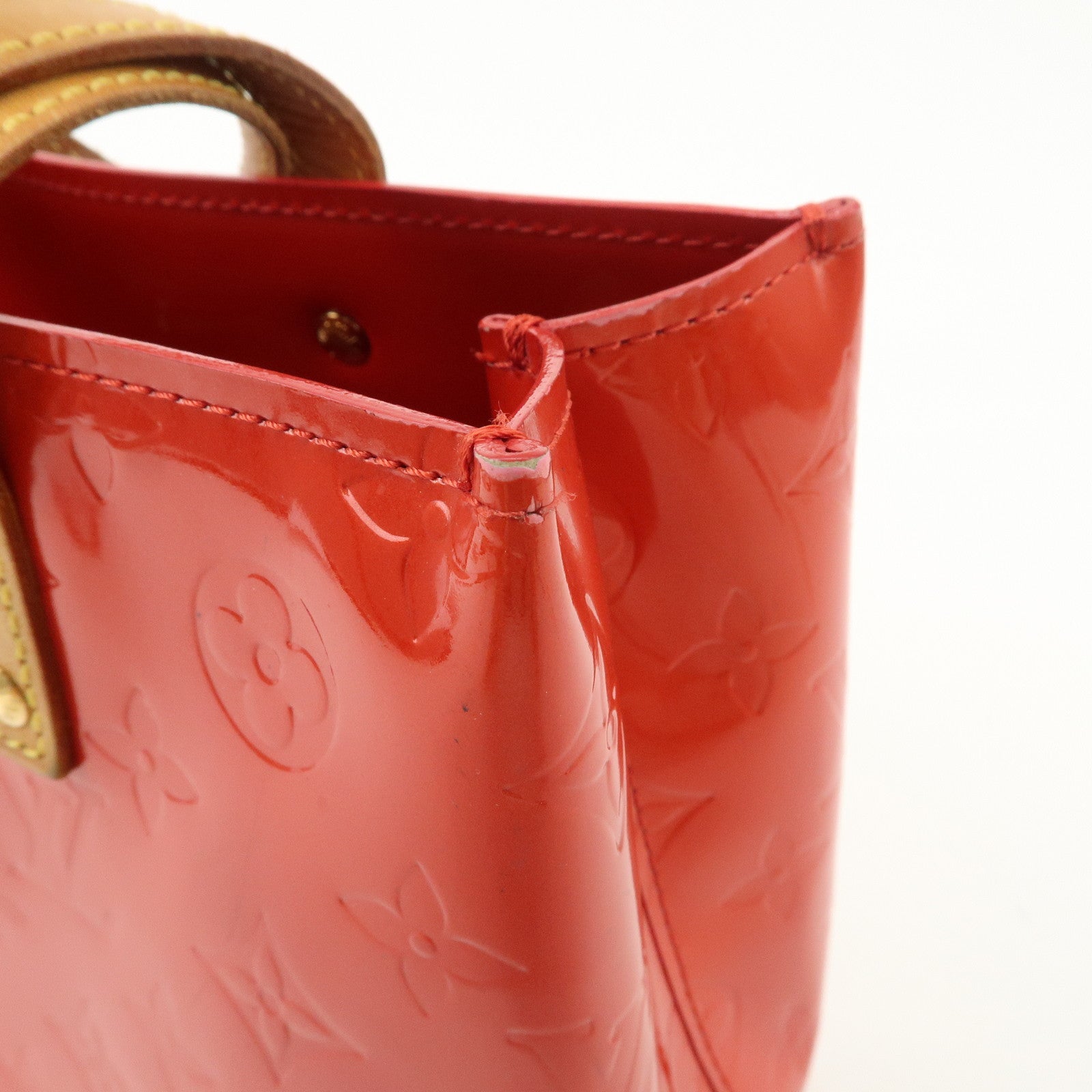 Louis Vuitton Monogram Vernis Lead PM Hand Bag Rouge M91088 Used