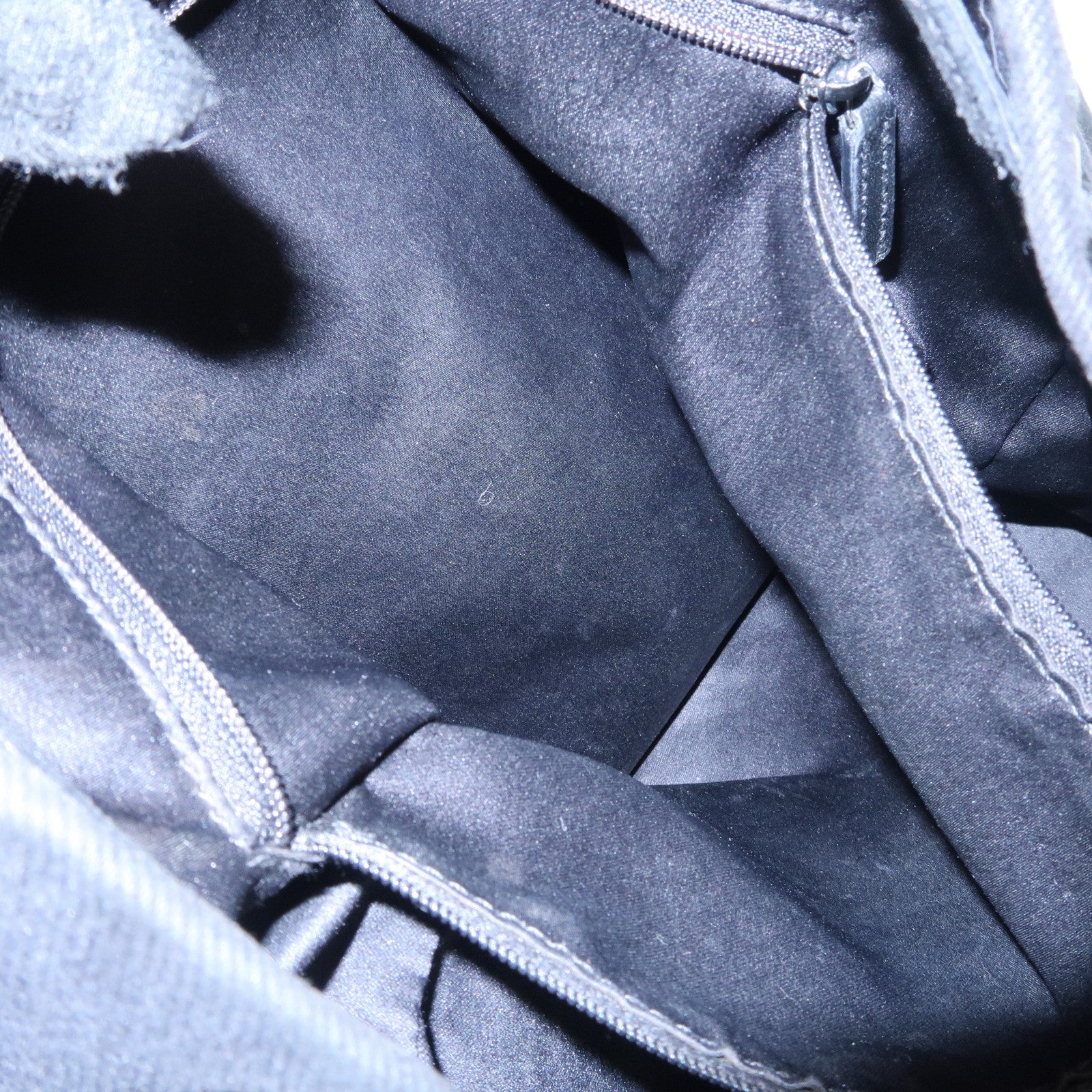 Saint Laurent Leather Canvas Velour Bijou Tote Bag Black Used
