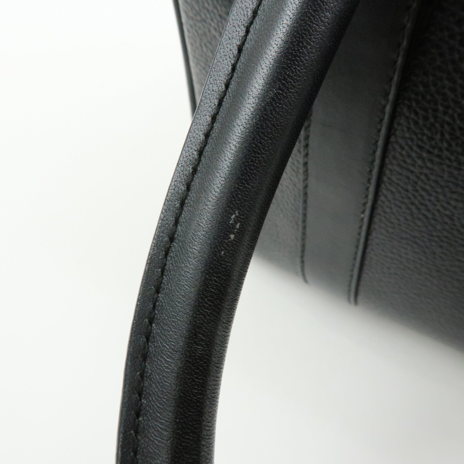 GUCCI Interlocking G Leather Boston Bag Hand Bag Black 000・58・0093