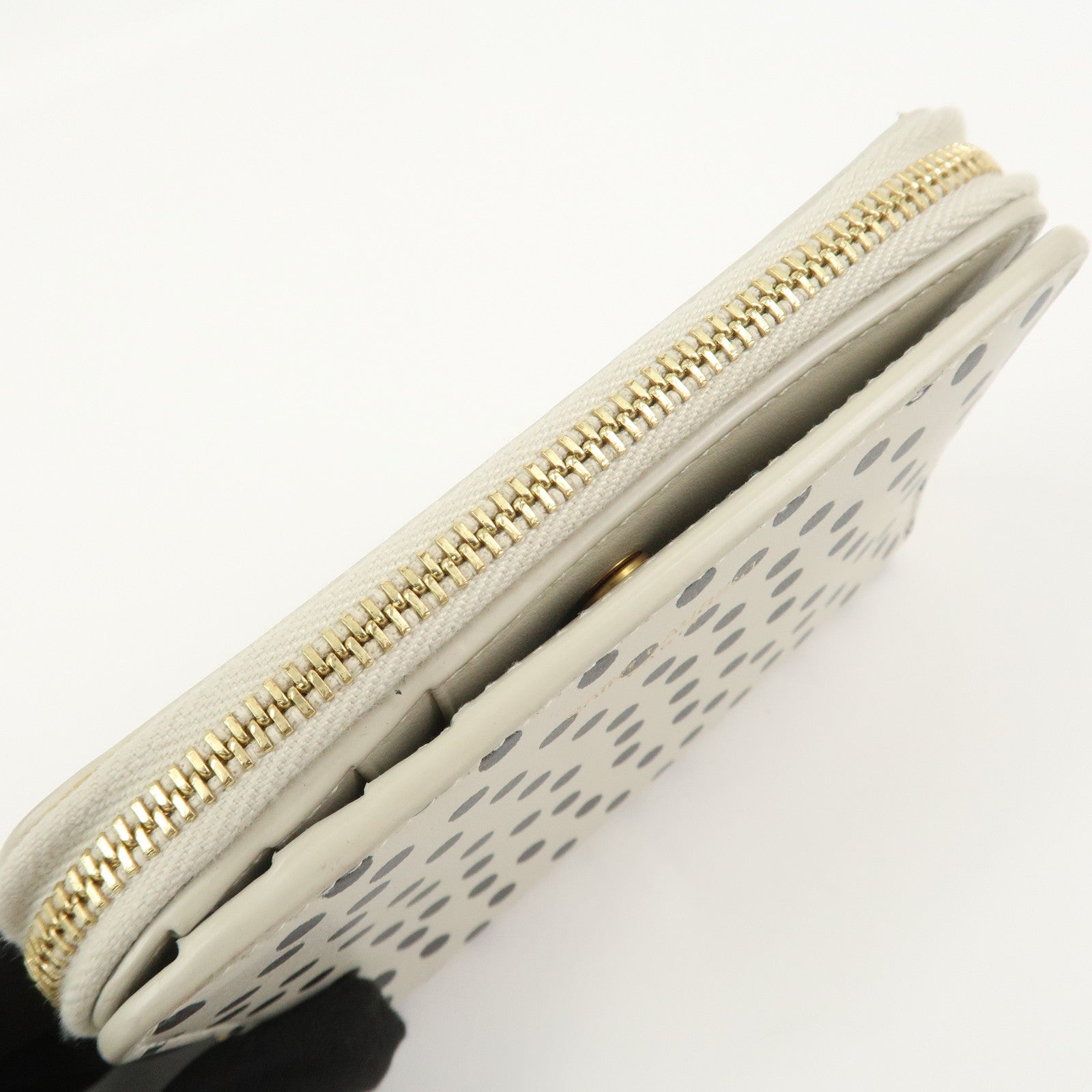SAINT LAURENT PARIS Dot Print Round Zippy Compact Wallet 562796
