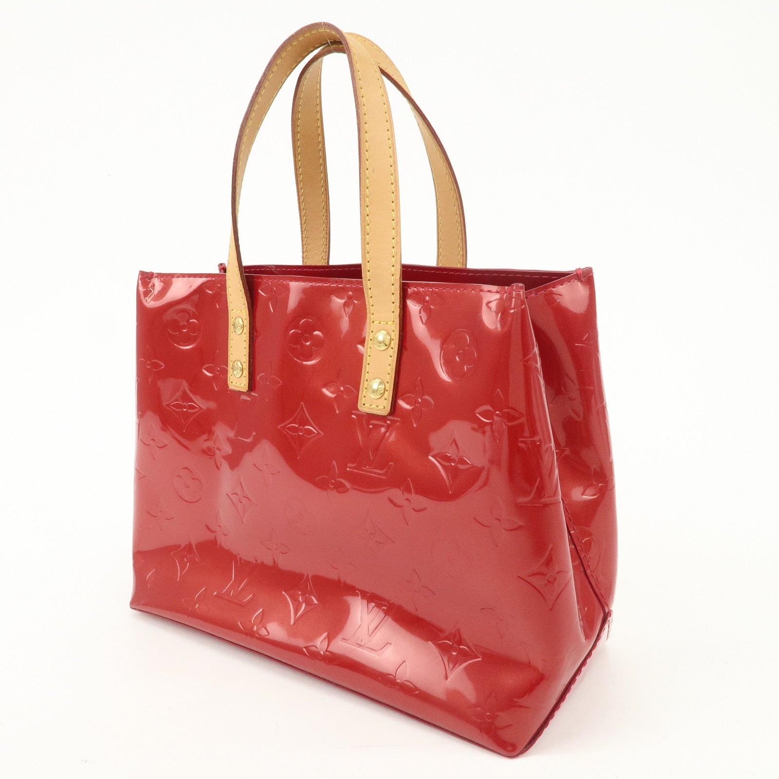 Louis Vuitton Vernis Lead PM Hand Bag Pomme d'Amour M91990