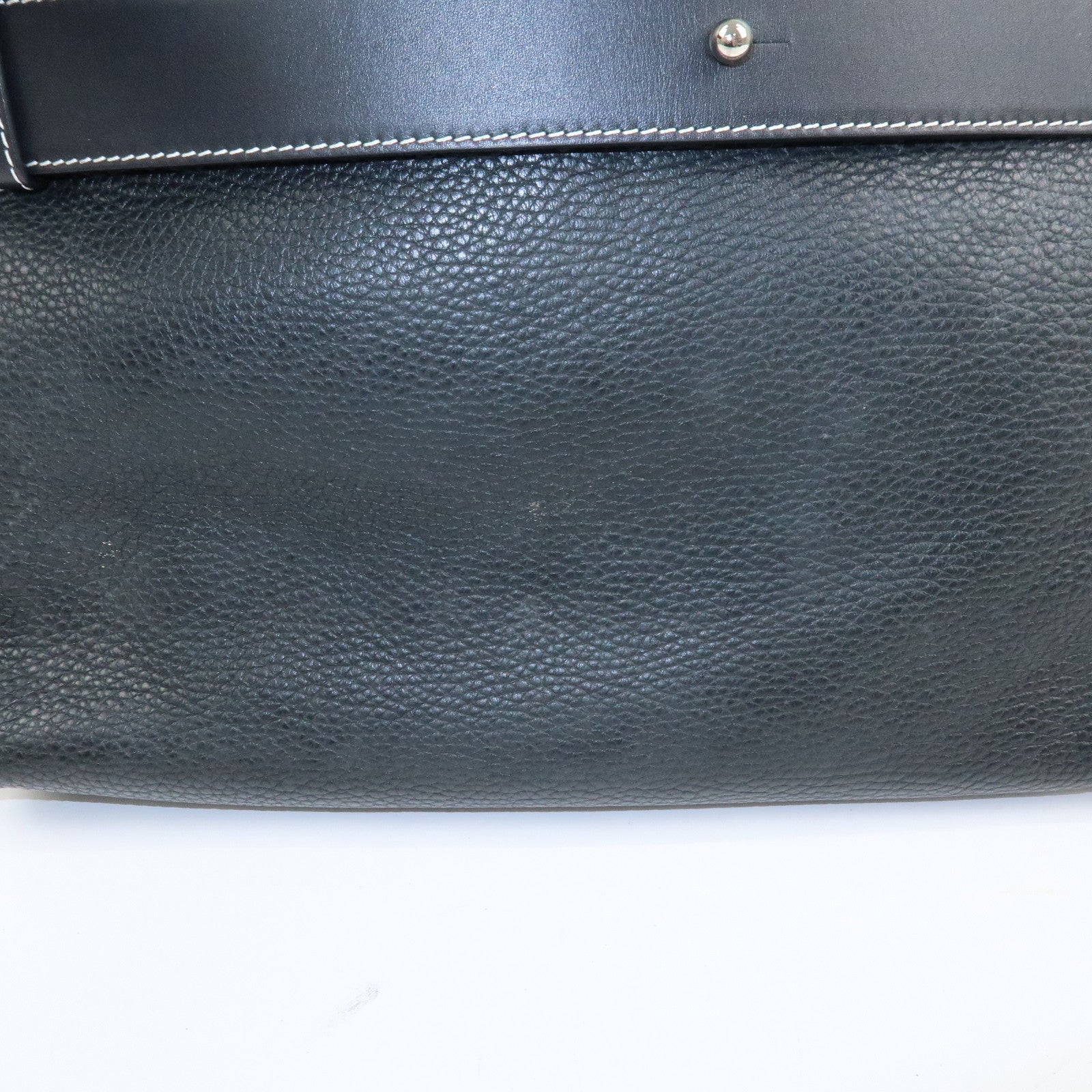 LOEWE Anagram Logo Leather Shoulder Bag Crossbody Bag Black