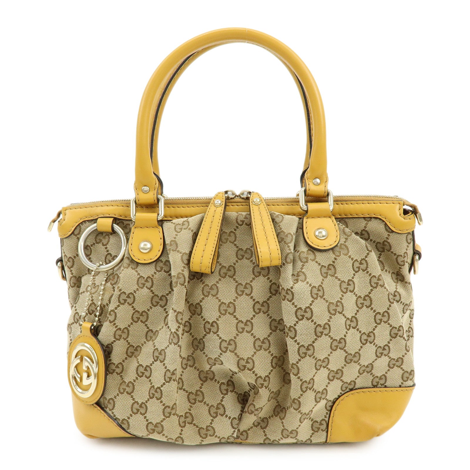 GUCCI Sukey Interlocking GG Canvas Leather 2Way Shoulder Bag 247902