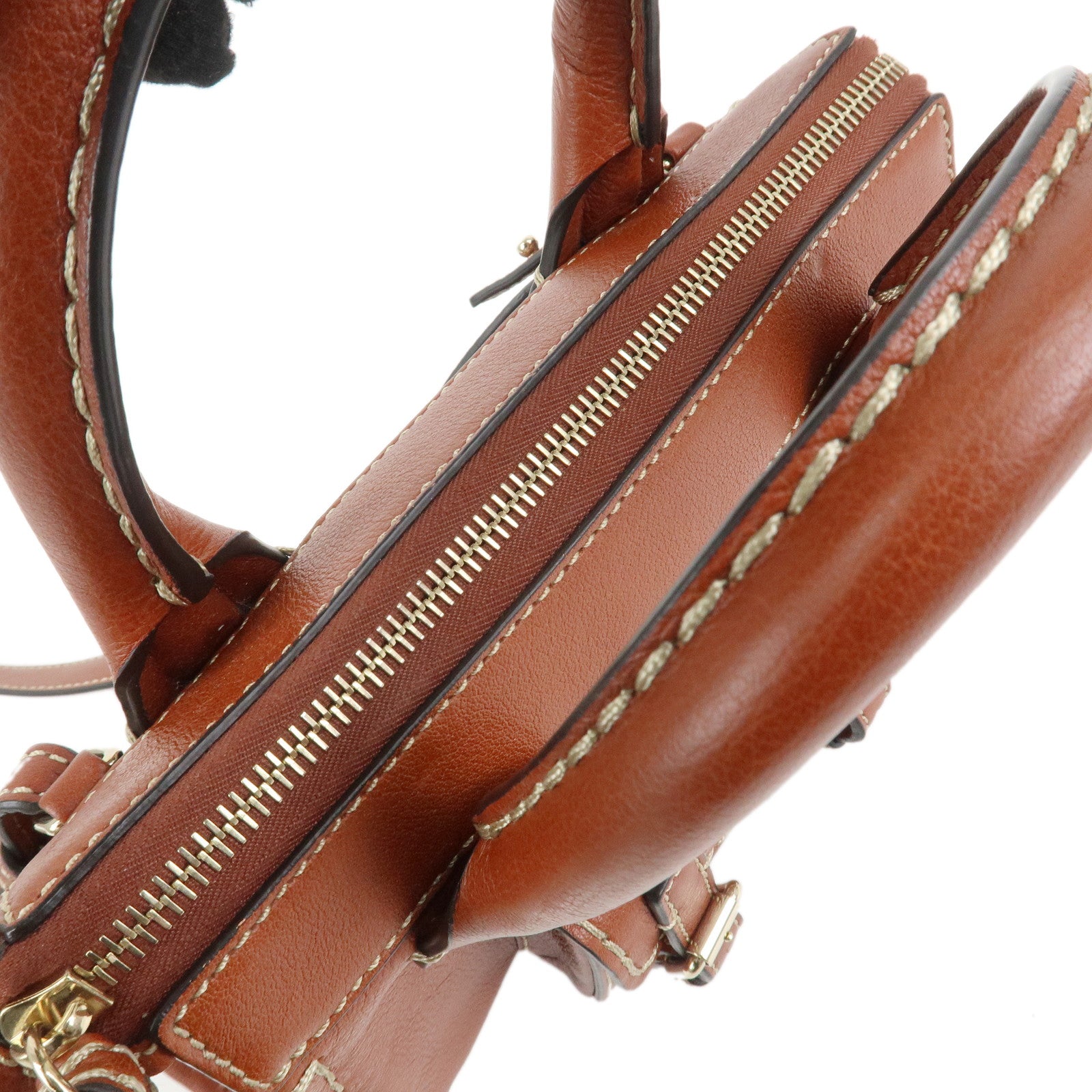 Chloe Edith Leather 2Way Bag Shoulder Bag Hand Bag Brown