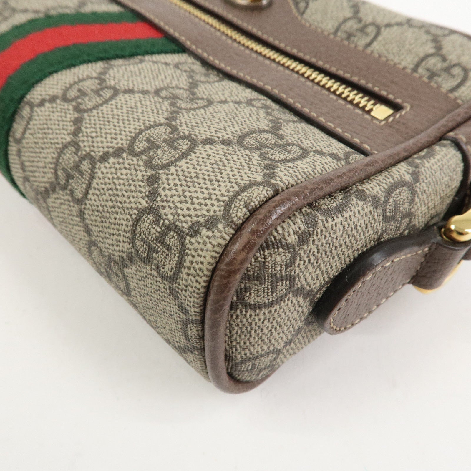 GUCCI Ophidia Sherry GG Supreme PVC Shoulder Bag Beige