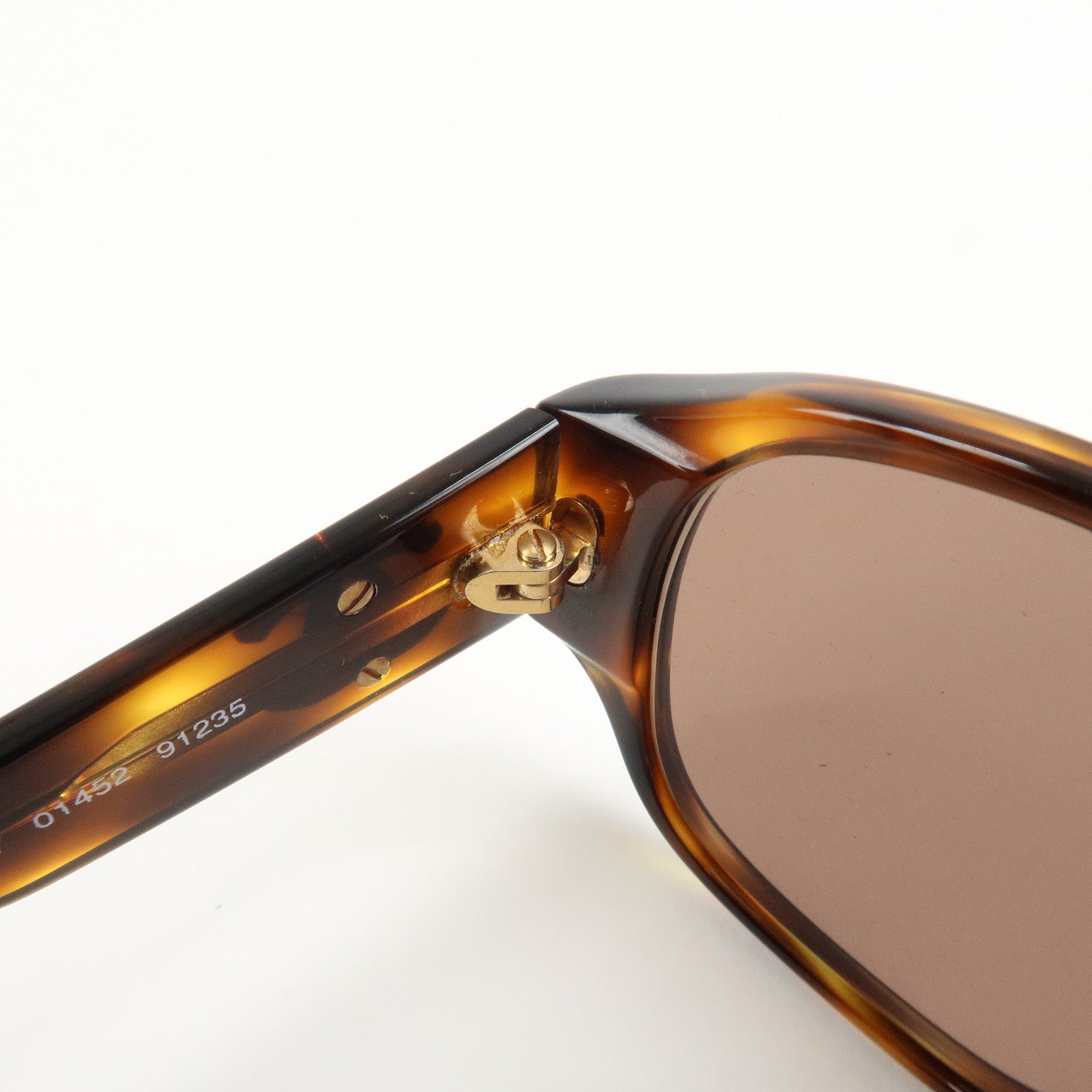 CHANEL COCO Mark Plastic Sunglasses Brown 01452 91235 Used