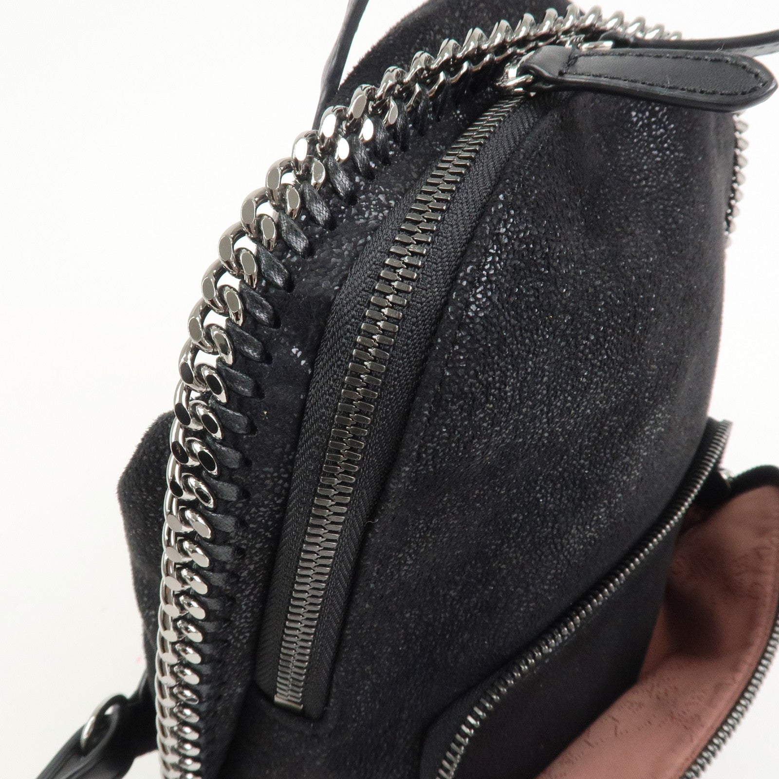 STELLA MCCARTNEY Falabella Polyester Leather Backpack Black