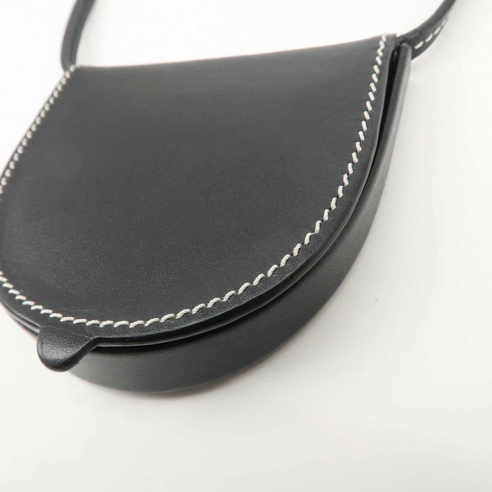 LOEWE Anagram Leather Mini Heel Shoulder Strap Pouch Coin Case