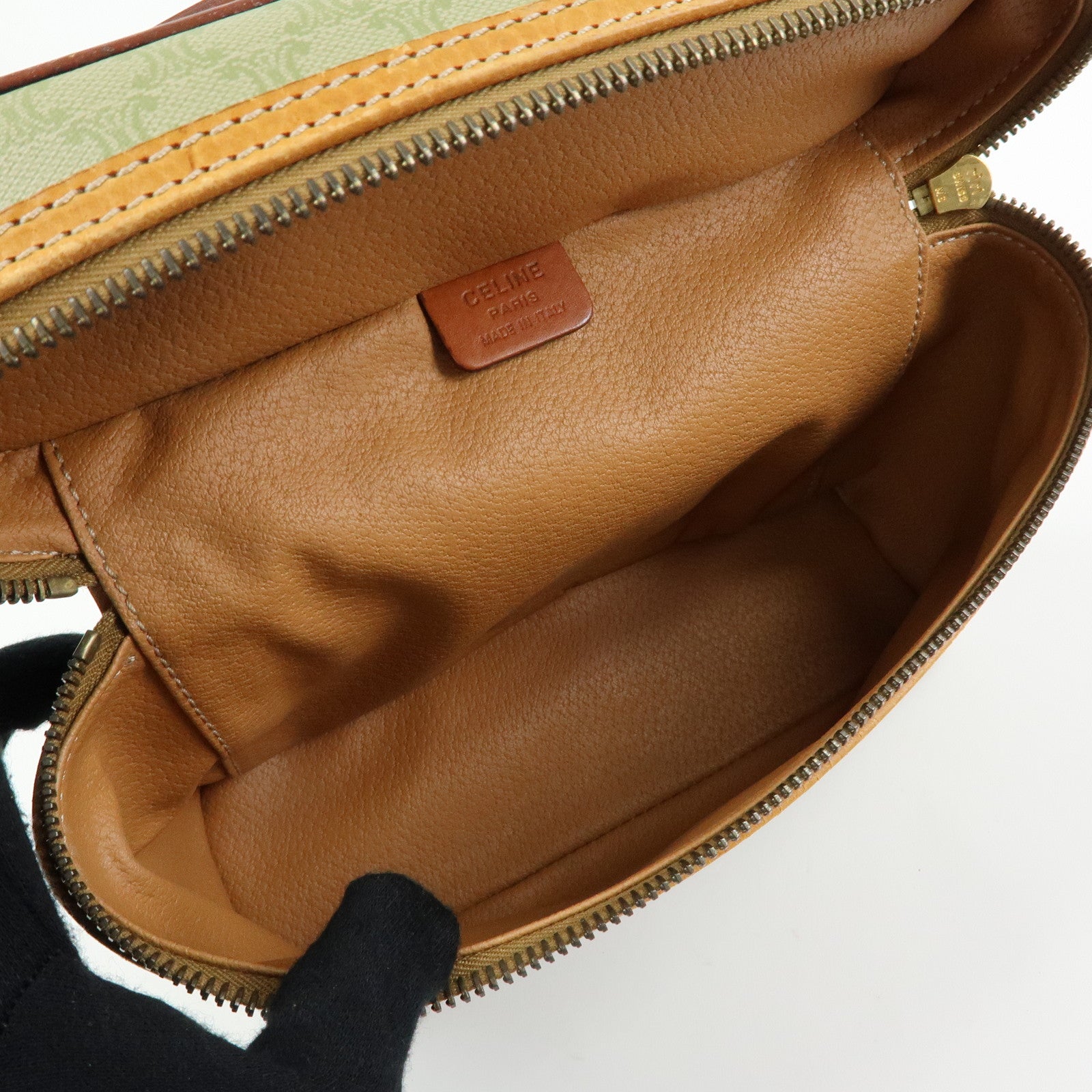 CELINE Macadam PVC Leather Vanity Bag Hand Bag Cosmetic Pouch