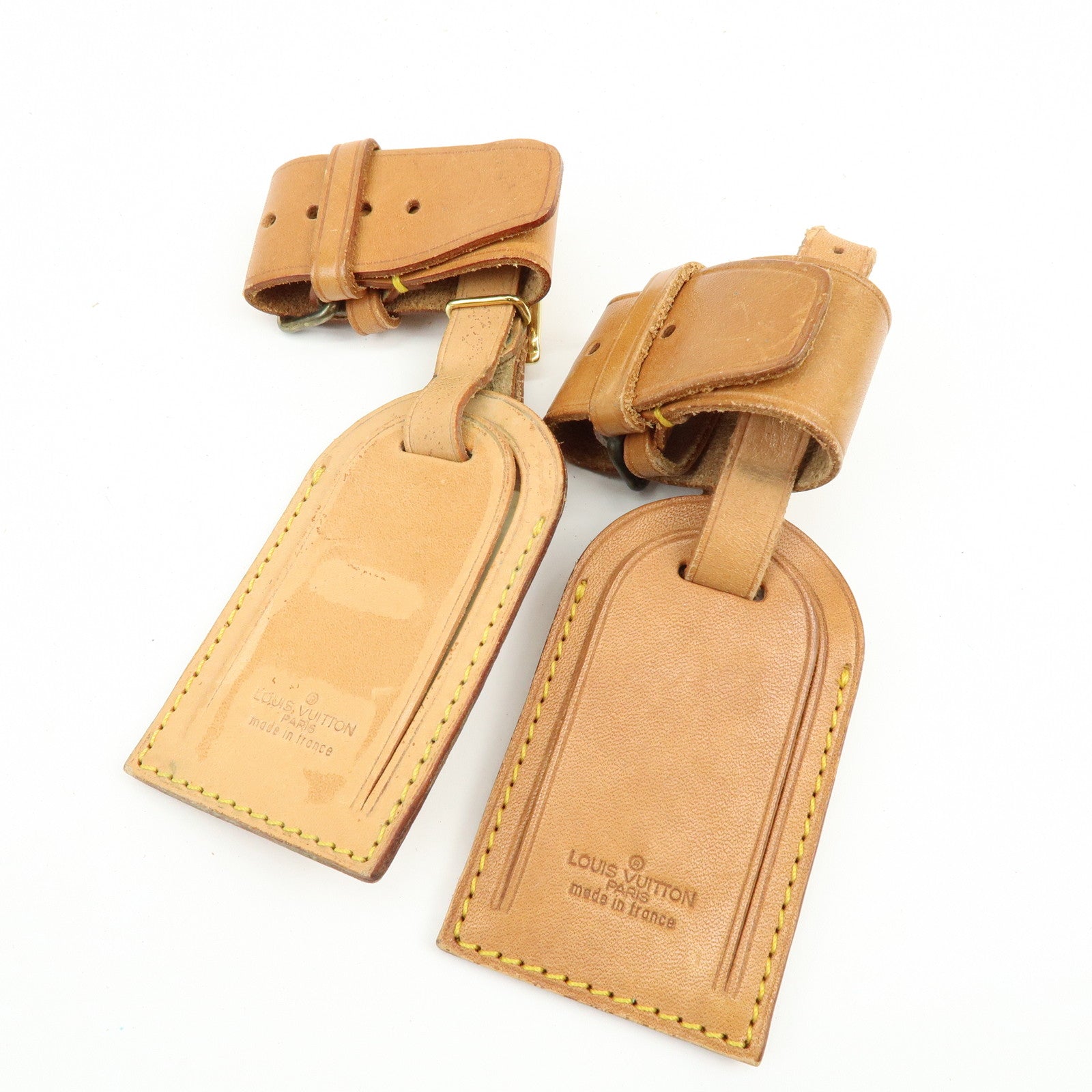 Louis Vuitton Set of 10 Leather Name Tag & Poignet Natural