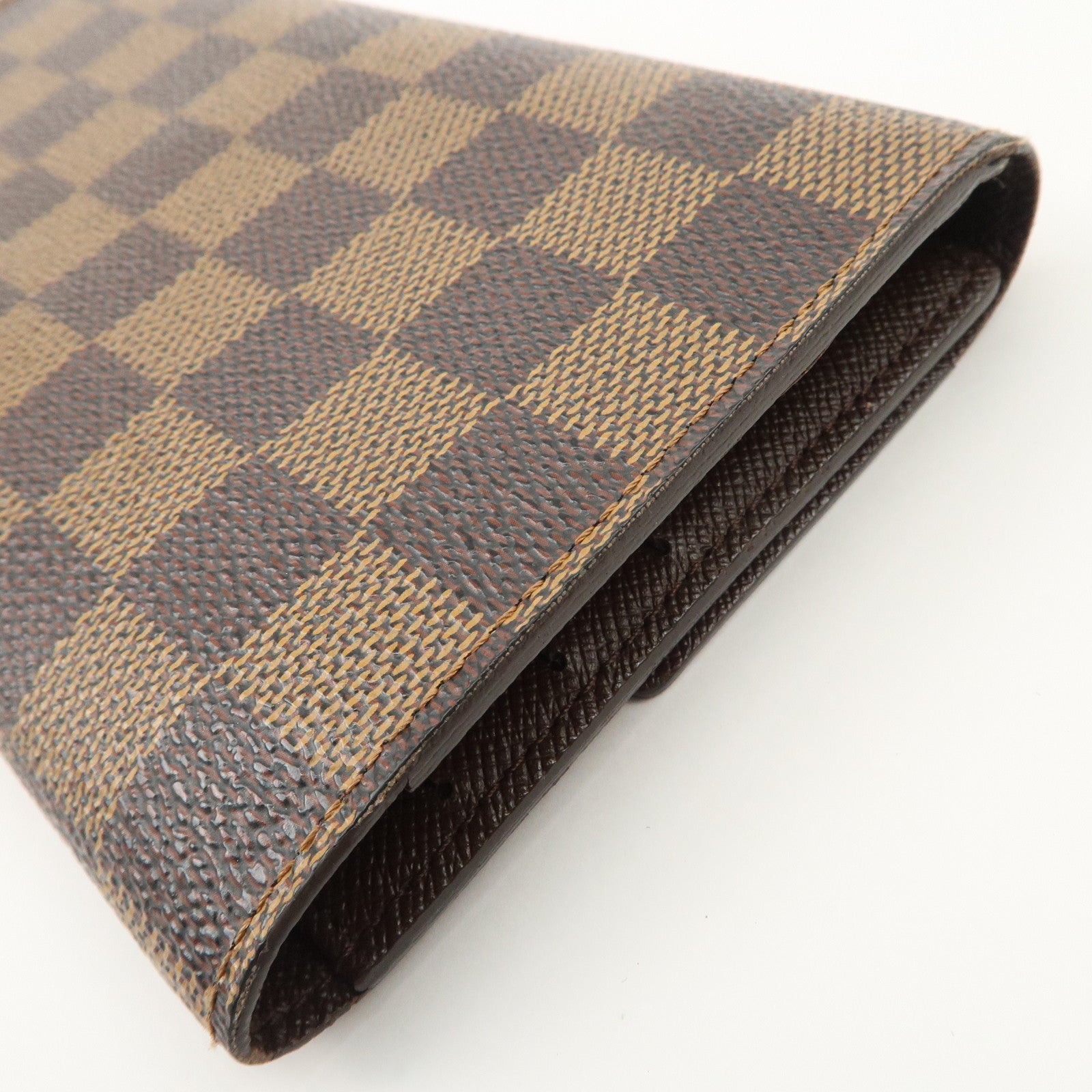 Louis Vuitton Damier Porte Tresor International Long Wallet N61215 Used