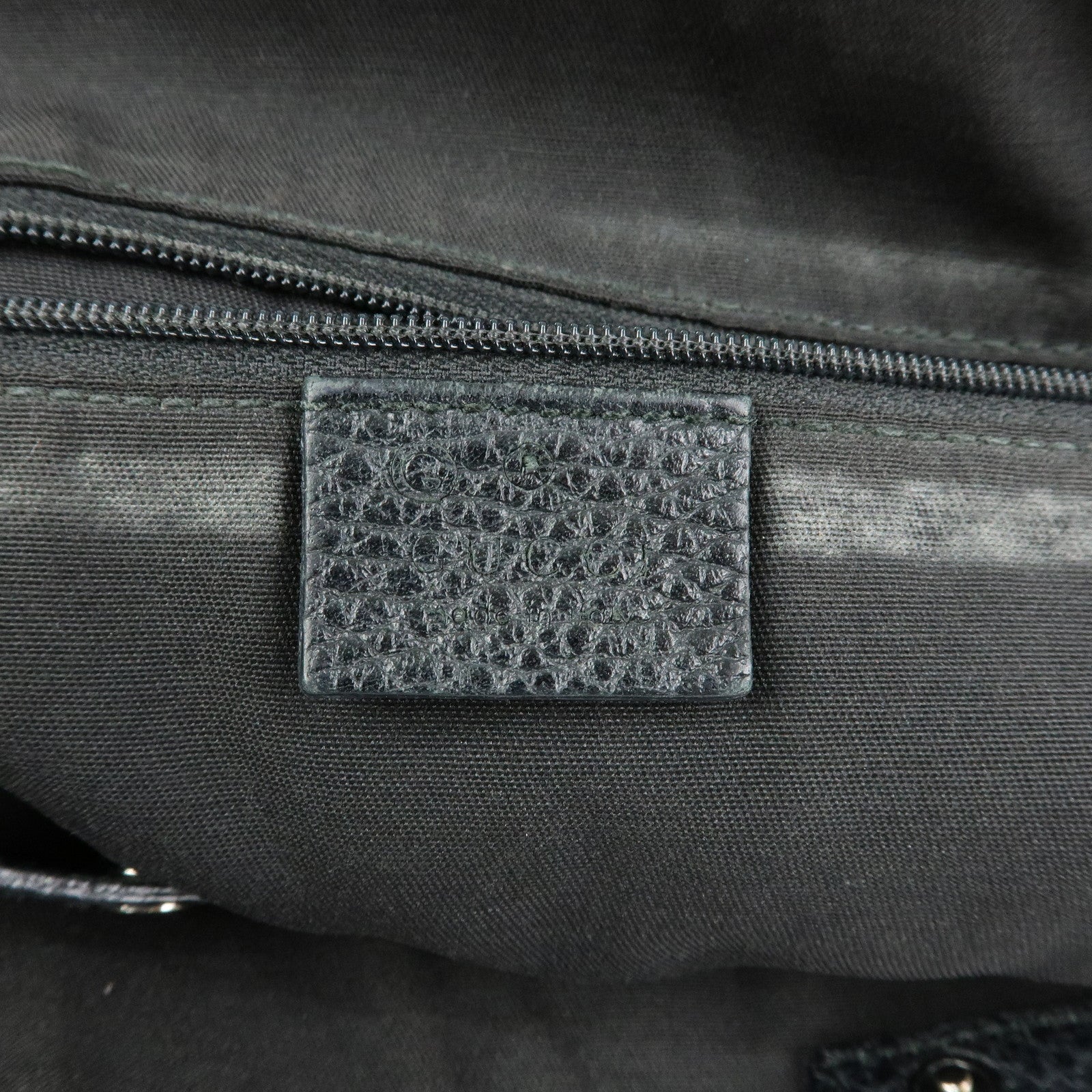 GUCCI Abbey GG Monogram Denim Tote Bag Hand Bag Black 293578
