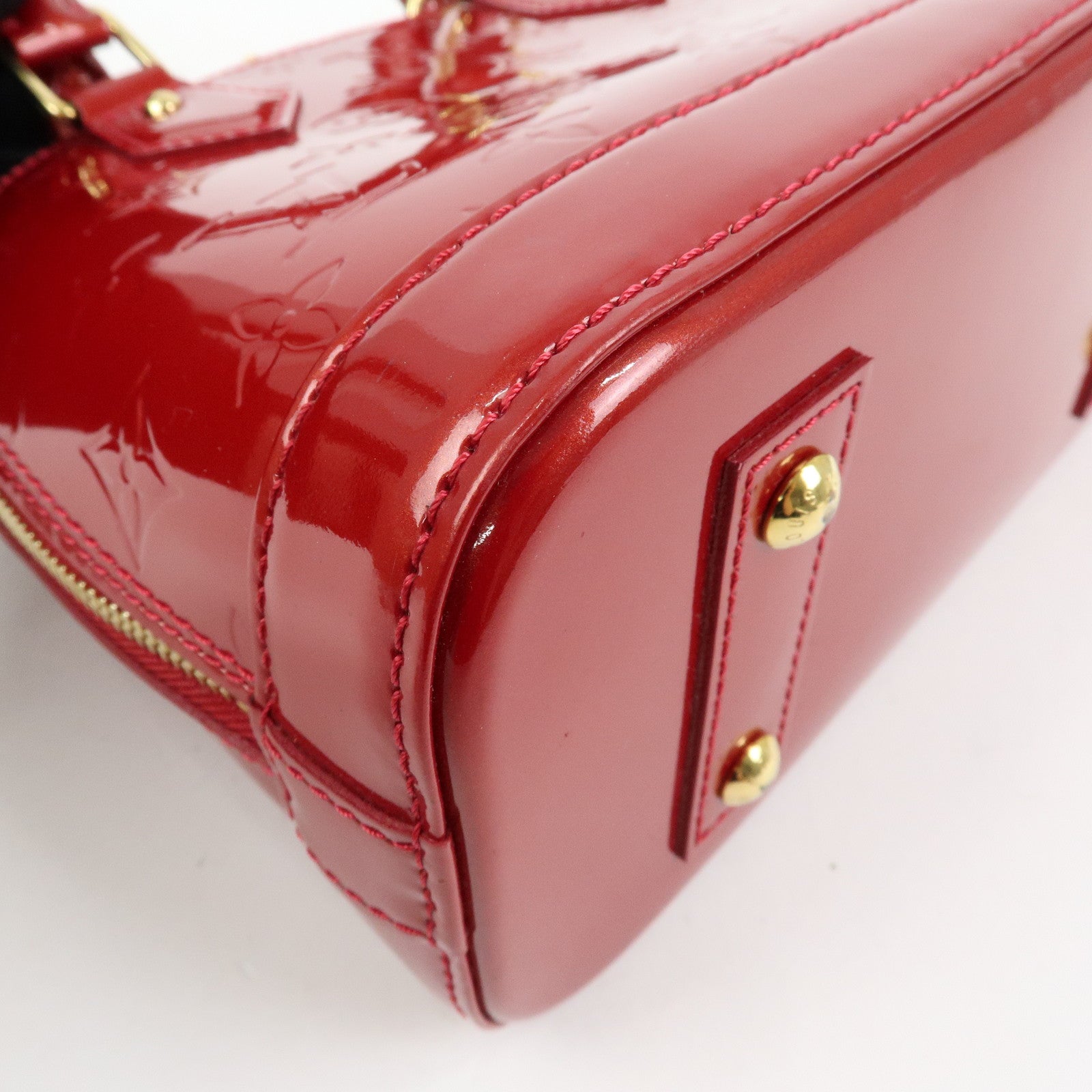 Louis Vuitton Monogram Vernis Alma BB 2Way Bag Red M91606