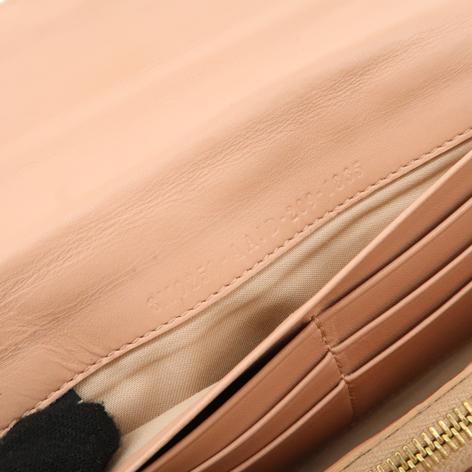 FENDI Zucca Baguette Continental Long Wallet Pink 8M0251 Used