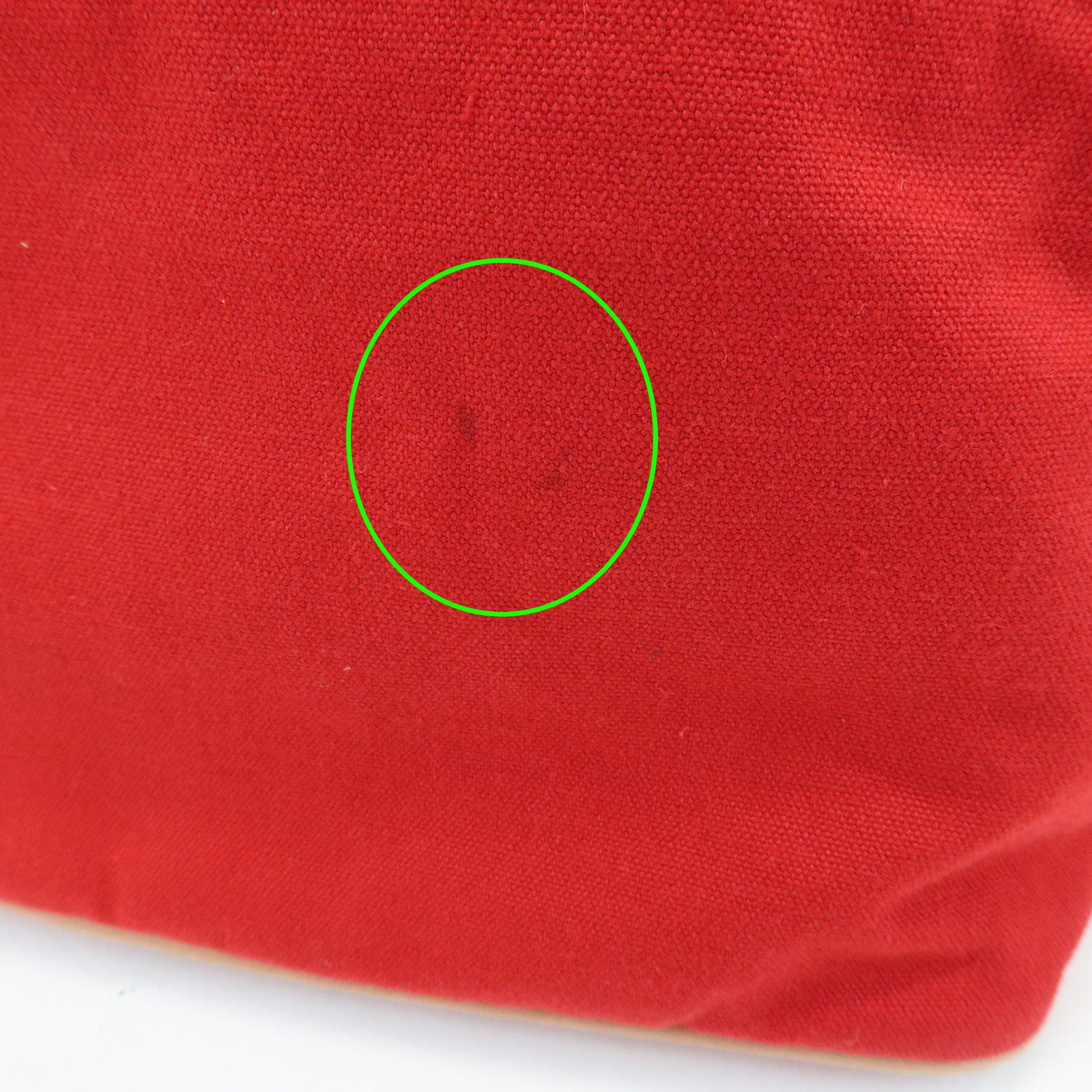 HERMES Cotton Canvas Bolide Pouch GM Cosmetic Pouch Red