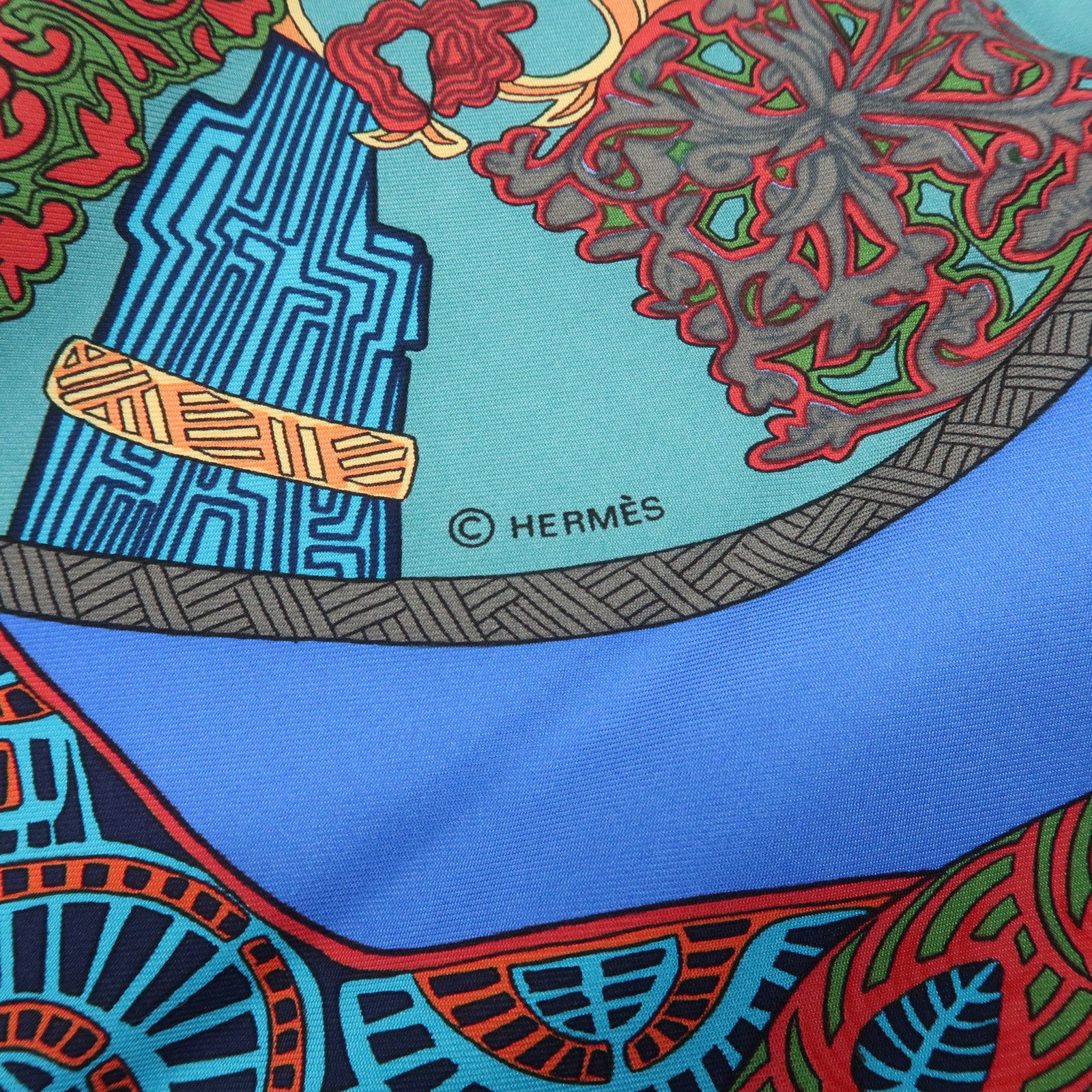 HERMES - Silk Blue Multicolor -