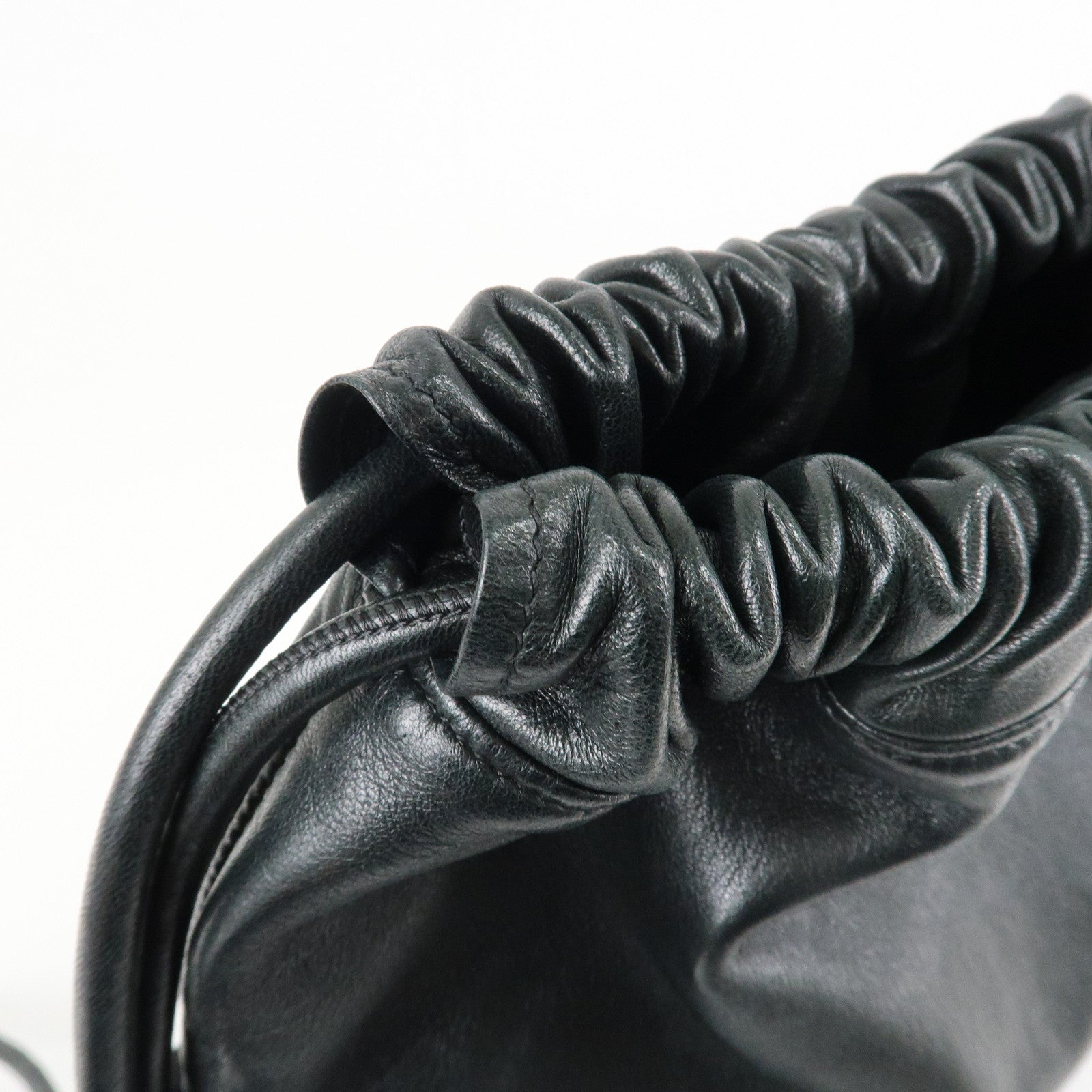 SAINT LAURENT PARIS Leather BackPack Rucksack Black Used