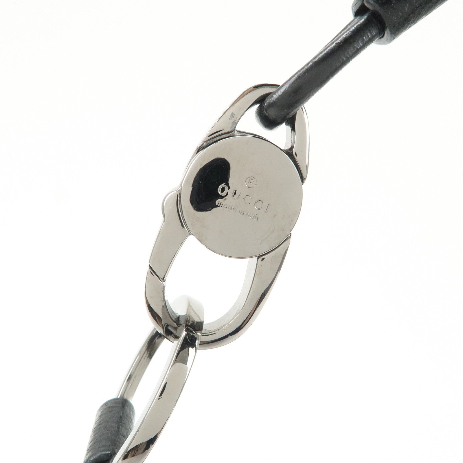 GUCCI GG Canvas Leather Shoulder Bag Hand Bag Black 115003