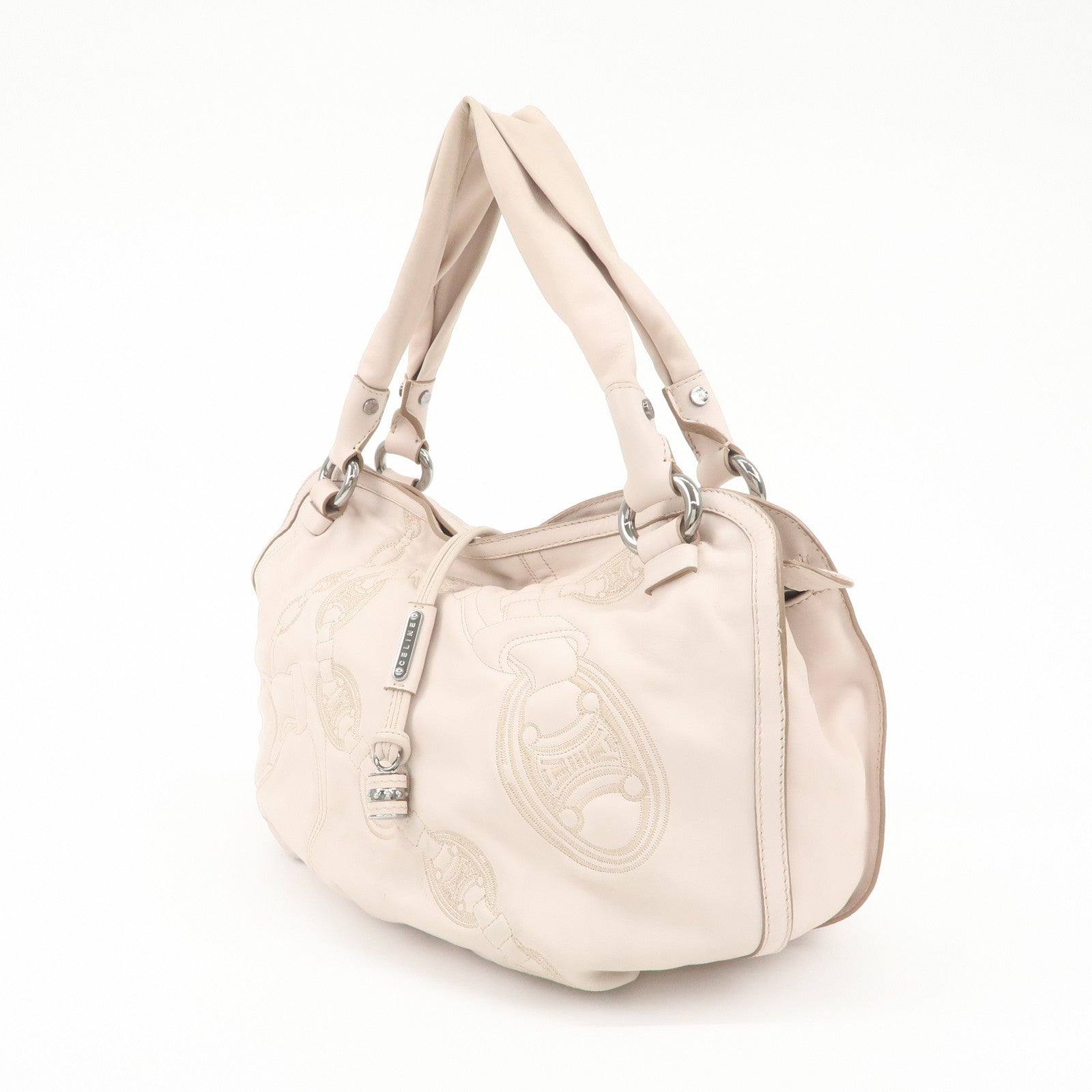 CELINE Leather Bitter Sweet Hand Bag Shoulder Bag Pink