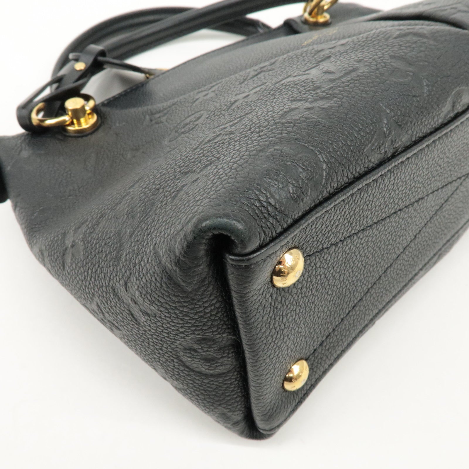 Louis Vuitton Monogram Empreinte Leather V Tote BB Noir M44937 Used