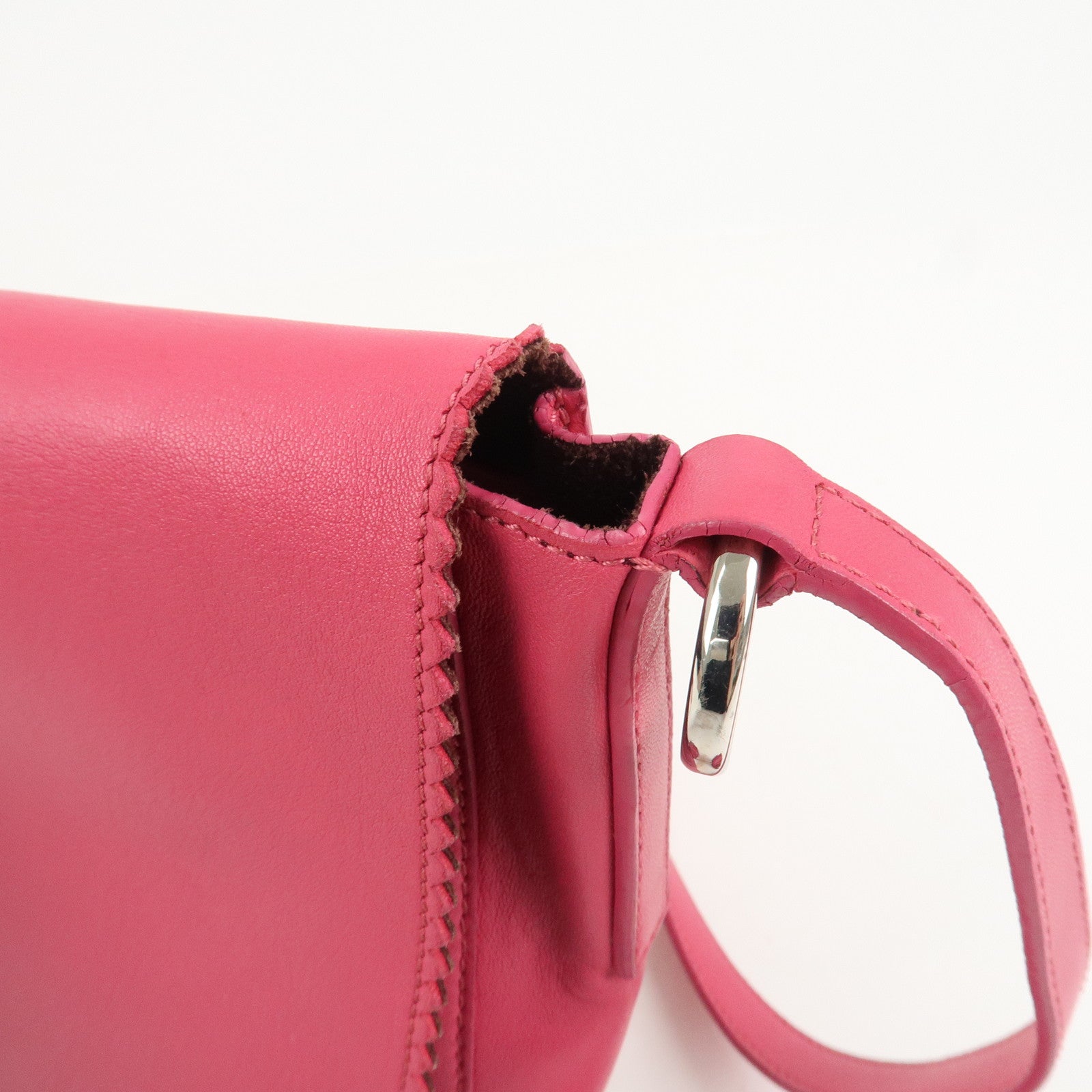 LOEWE Anagram Leather Shoulder Bag Crossbody Bag Pink