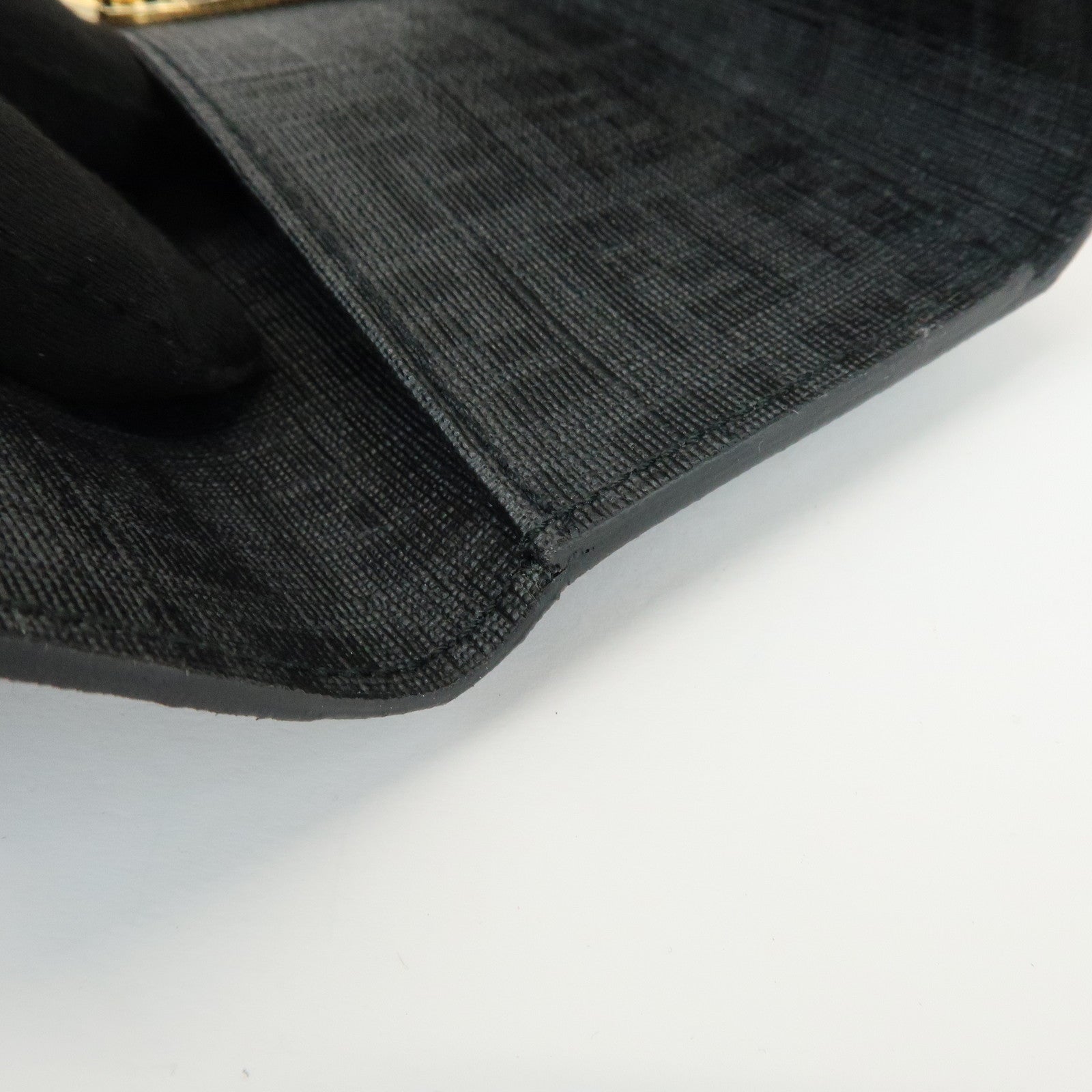 FENDI Zucca PVC Canvas 6 Rings Key Case Key Holder Black 8AP079