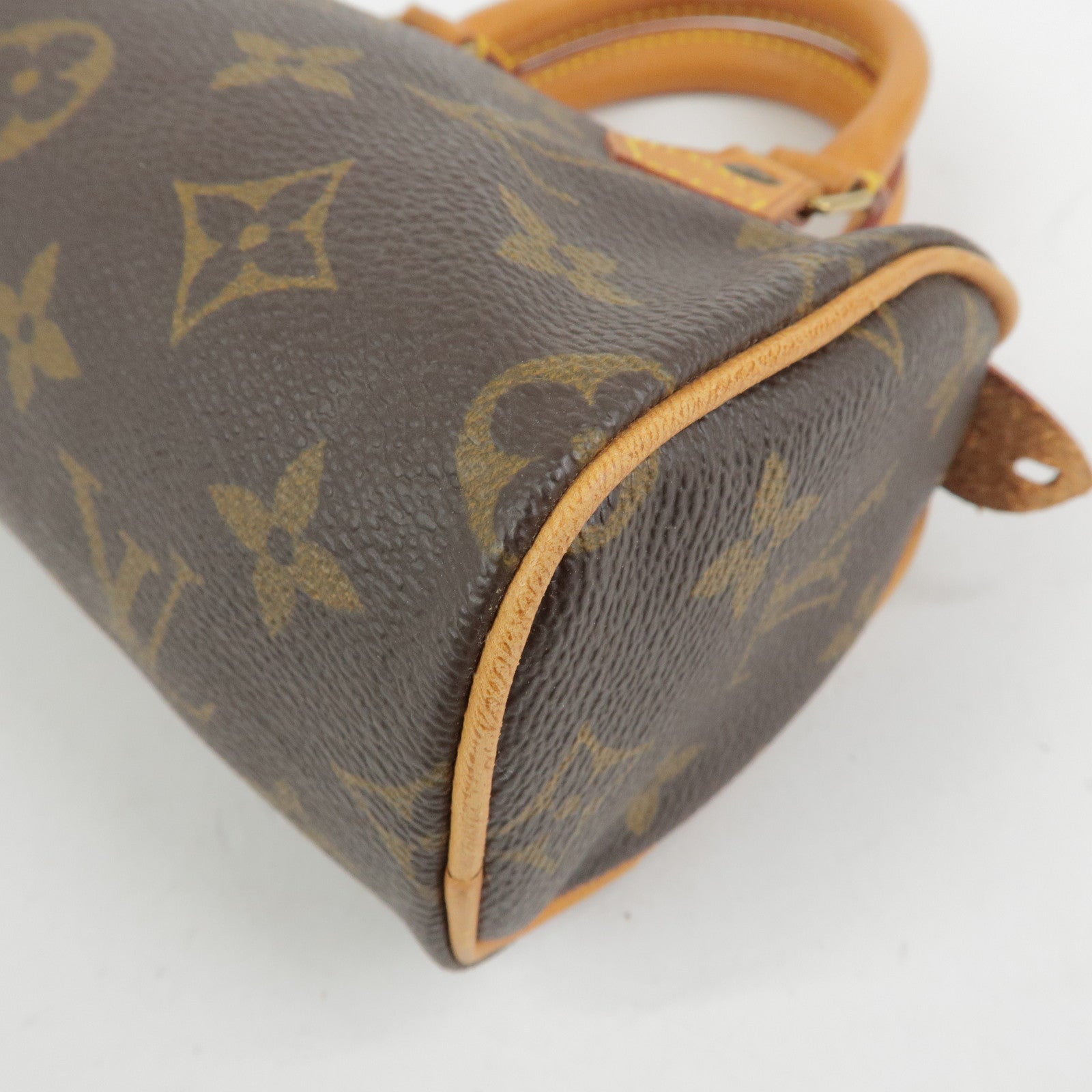 Louis Vuitton Monogram Mini Speedy Hand Bag Brown M41534