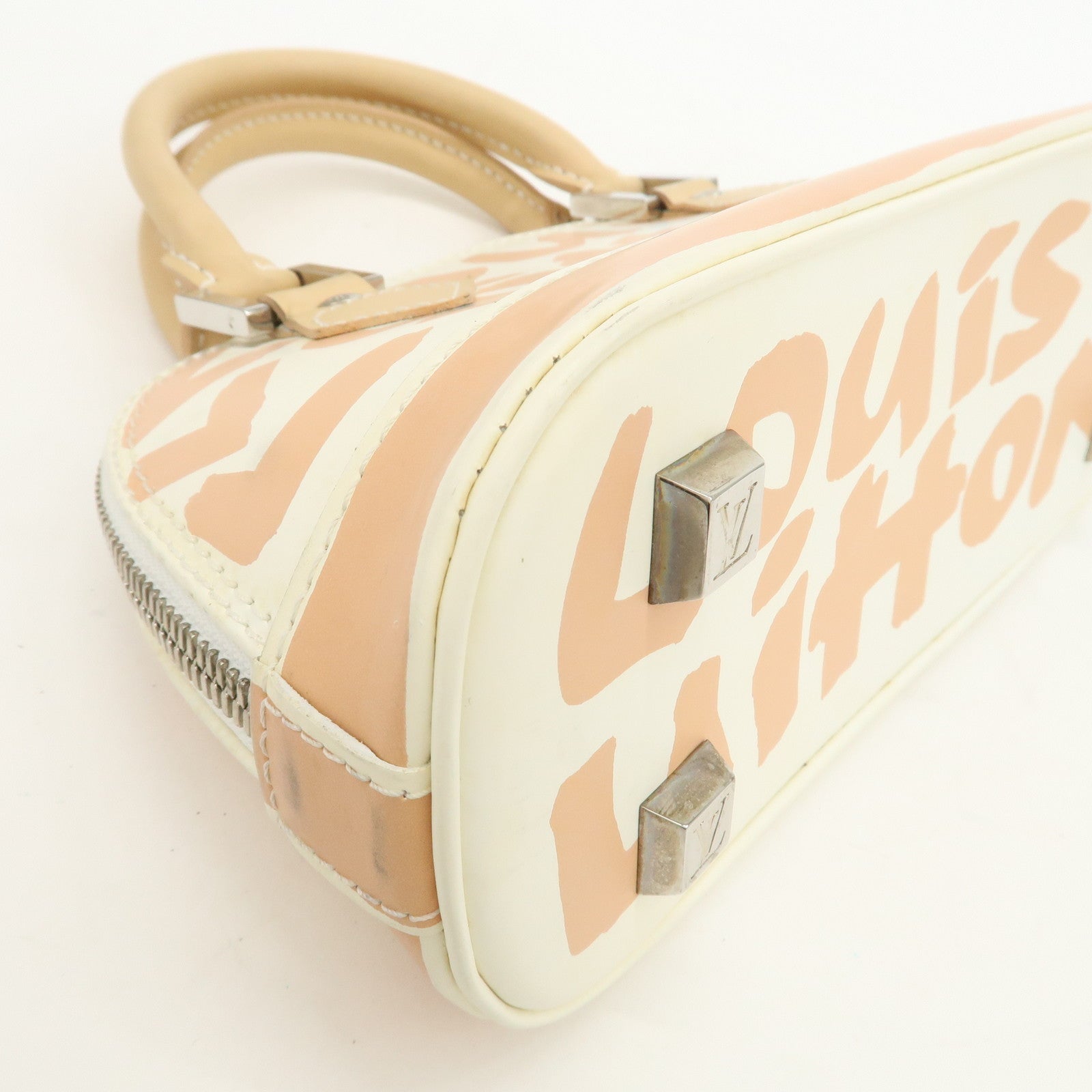 Louis Vuitton Monogram Graffiti Alma PM Hand Bag Beige Ivory M92178