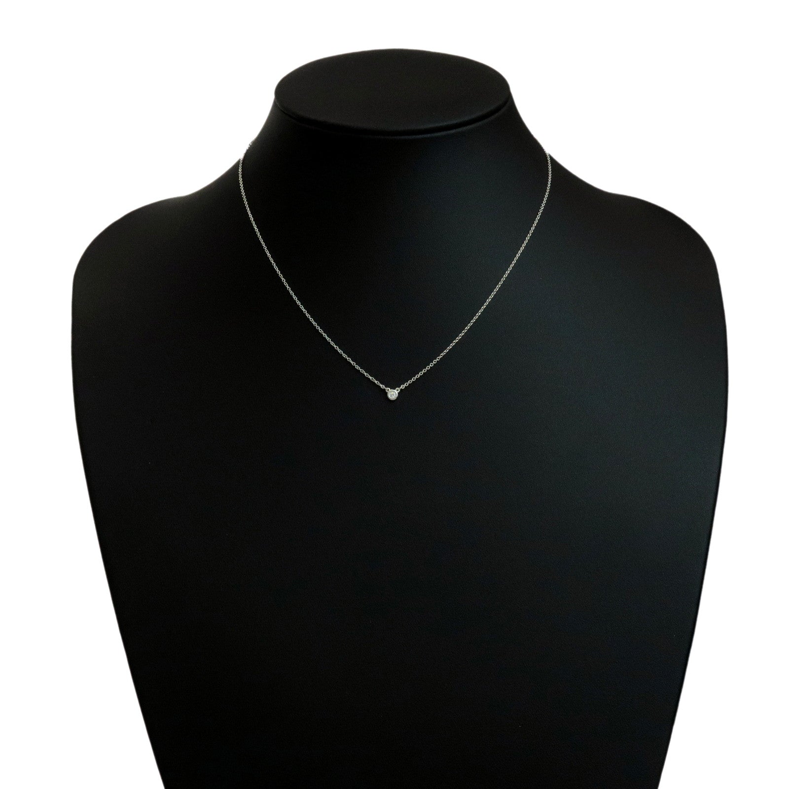 Tiffany & Co Elsa Peretti By the Yard 1P Diamond 0.03ct Necklace
