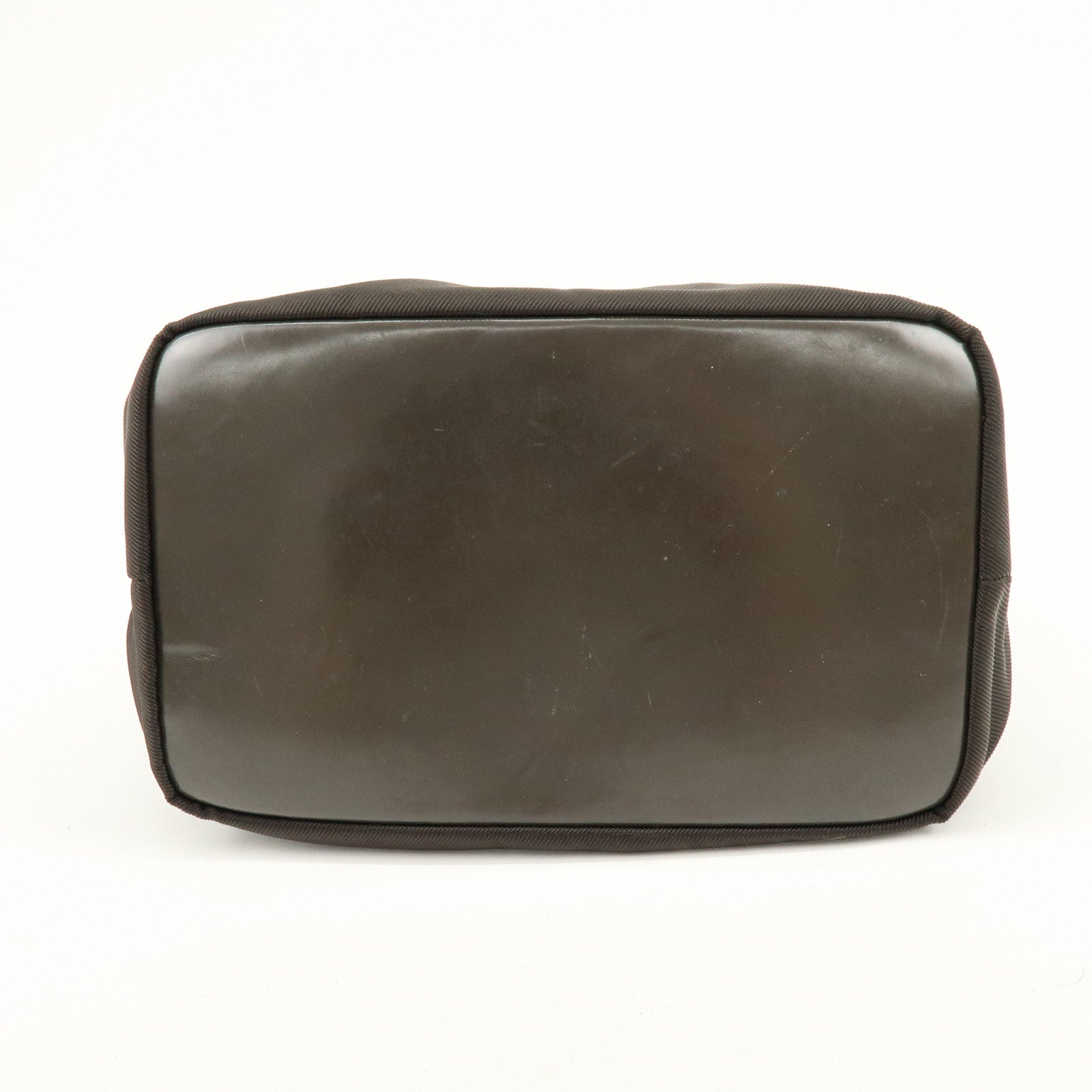 GUCCI Bamboo Nylon Leather Shoulder Bag Hand Bag Brown 000・2214