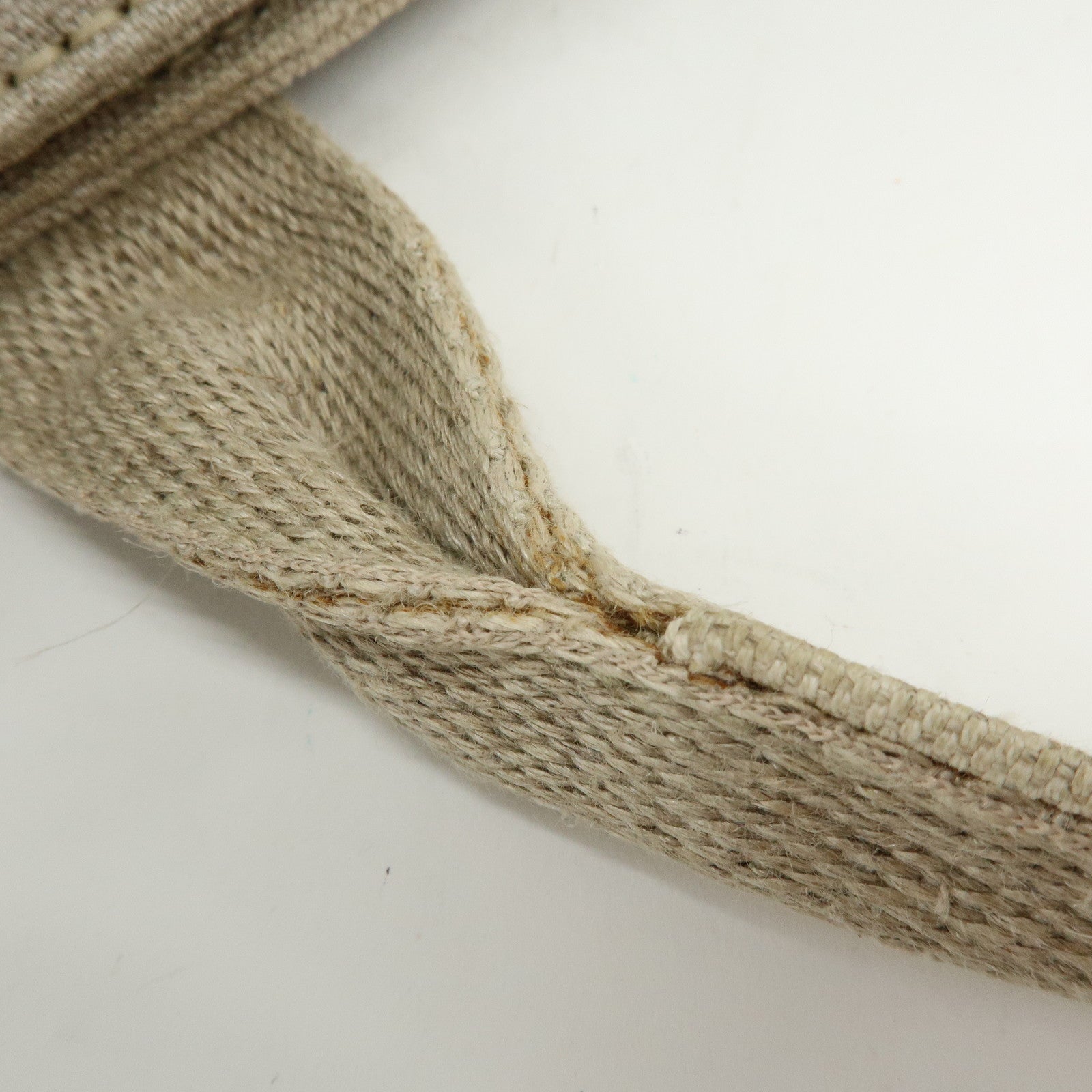 PRADA Denim Boston Bag Hand Bag Natural BN1886