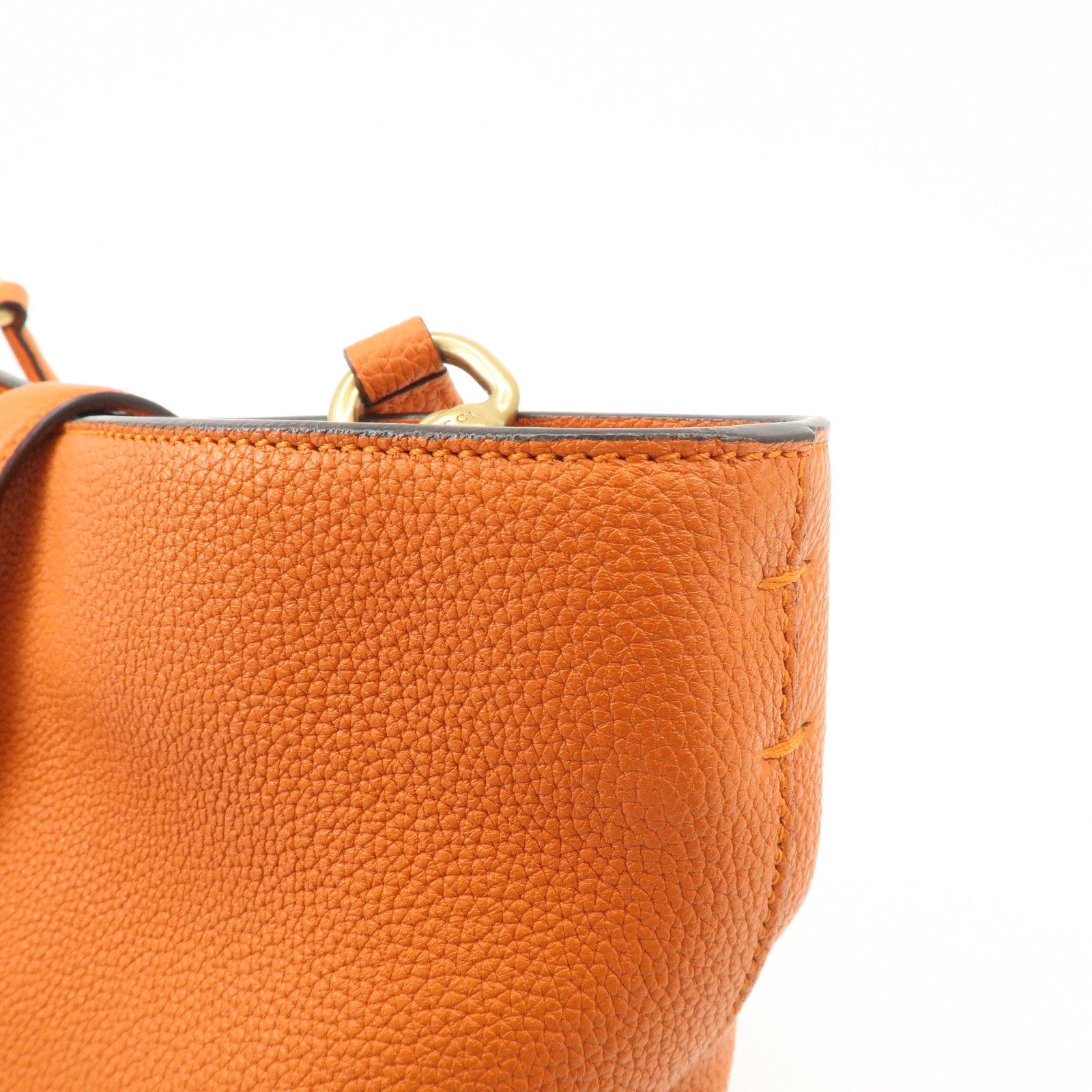 GUCCI New Jackie Leather Shoulder Bag Crossbody Bag Orange 380579 Used