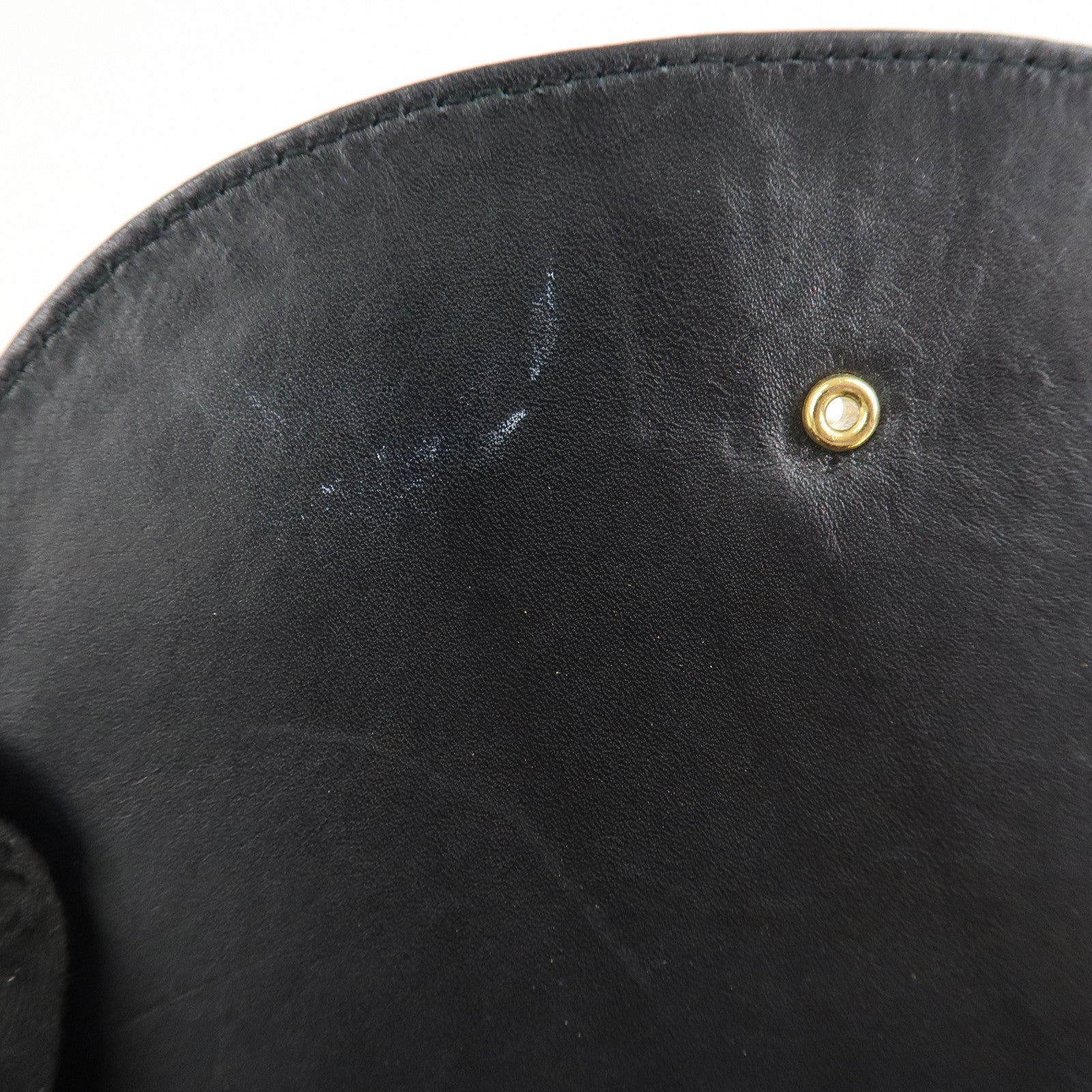 Ferragamo Gancini Leather 2Way Chain Shoulder Bag Waist Bag Black