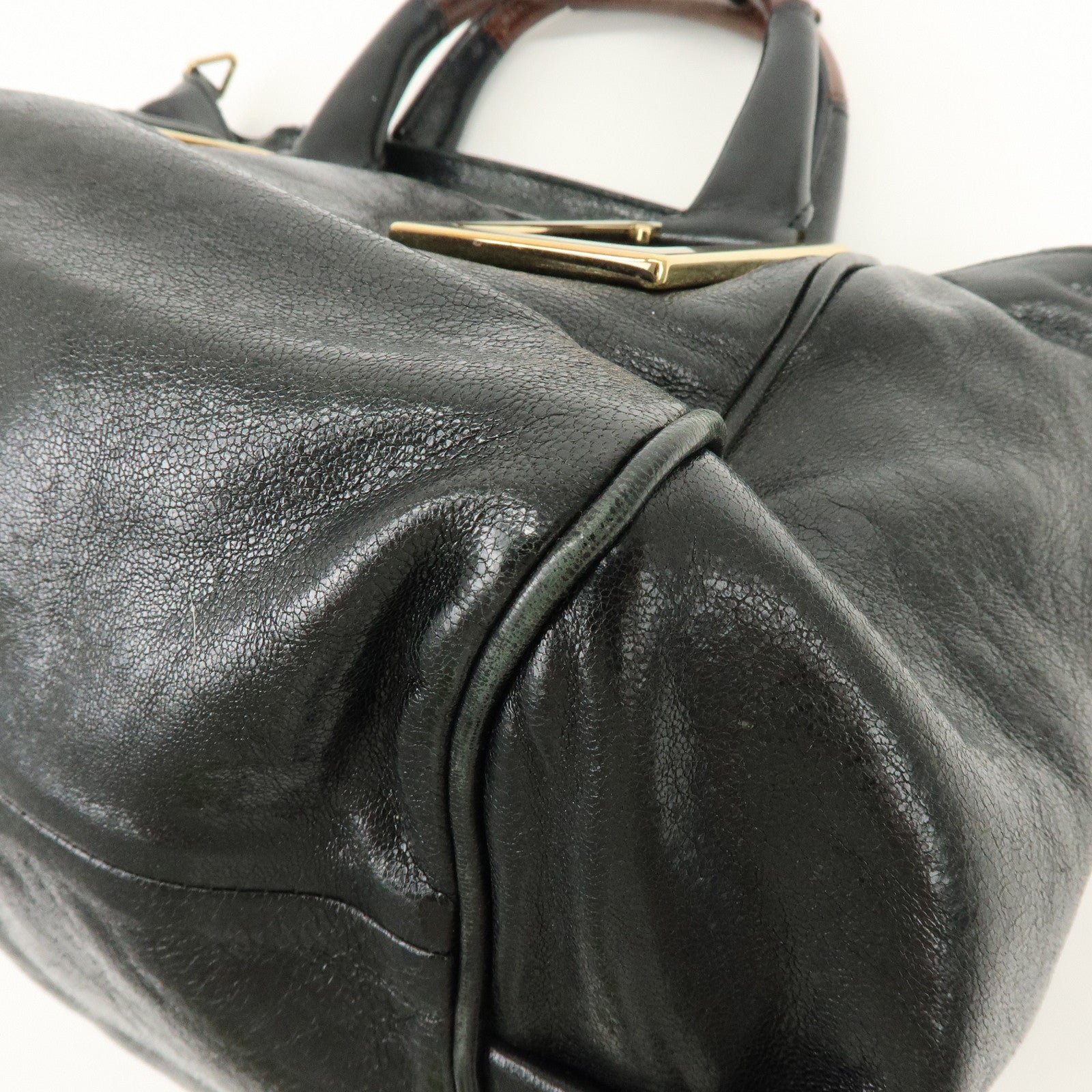 Chloe Ethel Leather 2Way Shoulder Bag Hand Bag Crossbody Bag Black
