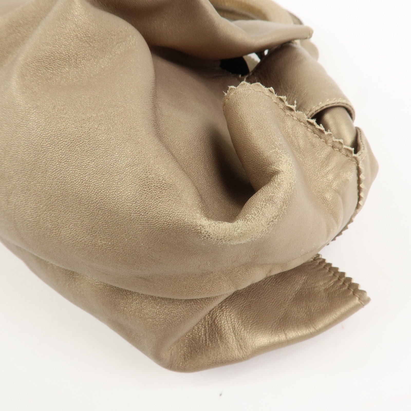 LOEWE Anagram Nappa Aire Leather Charm Hand Bag Tote Bag Gold