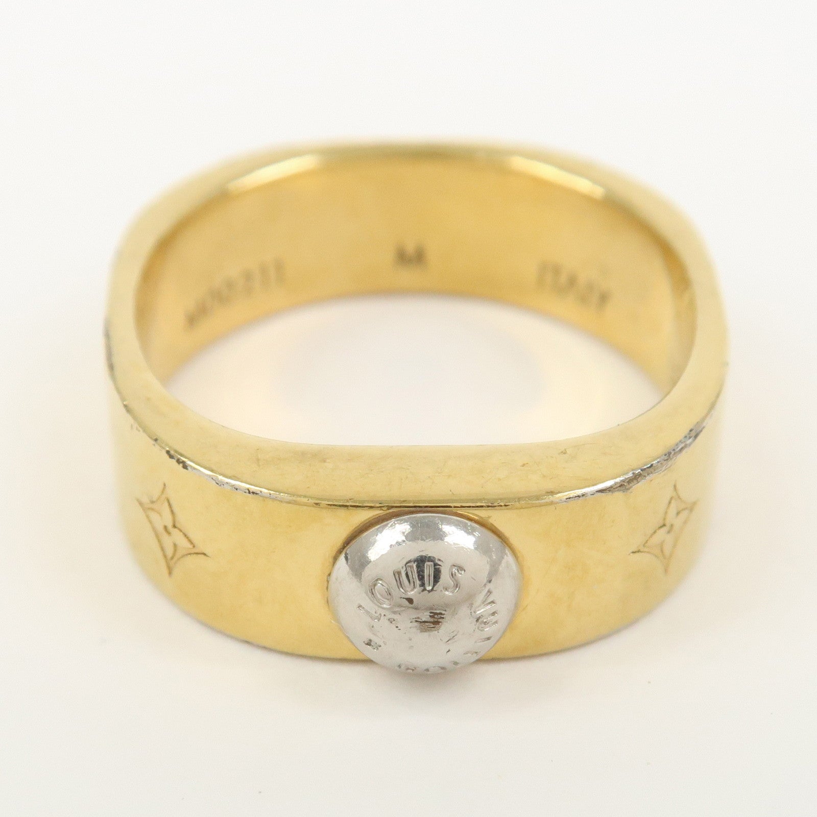 Louis Vuitton Nanogram Metal Ring Gold M M00211