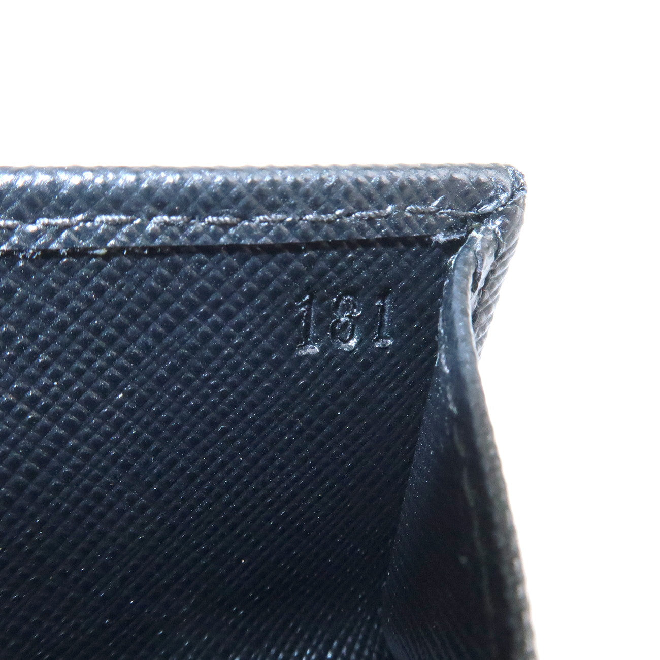 PRADA Triangle Logo Saffiano Leather Coin Case Black 2MM935