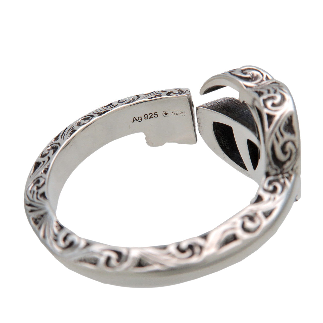 GUCCI Double G Key Motif Ring SV925 Silver #17 US7.25 EU55 627760
