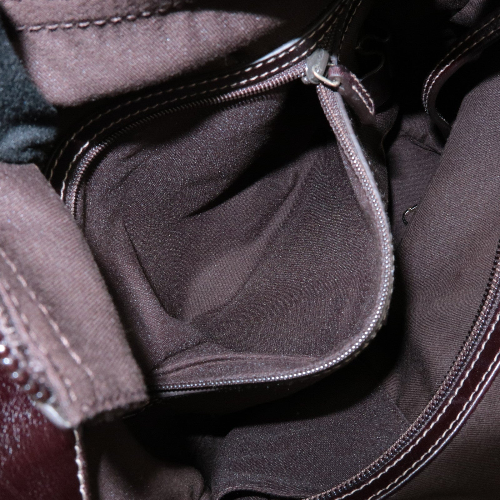 GUCCI GG Canvas Leather Tote Bag Hand Bag Beige Dark Brown 145994 Used