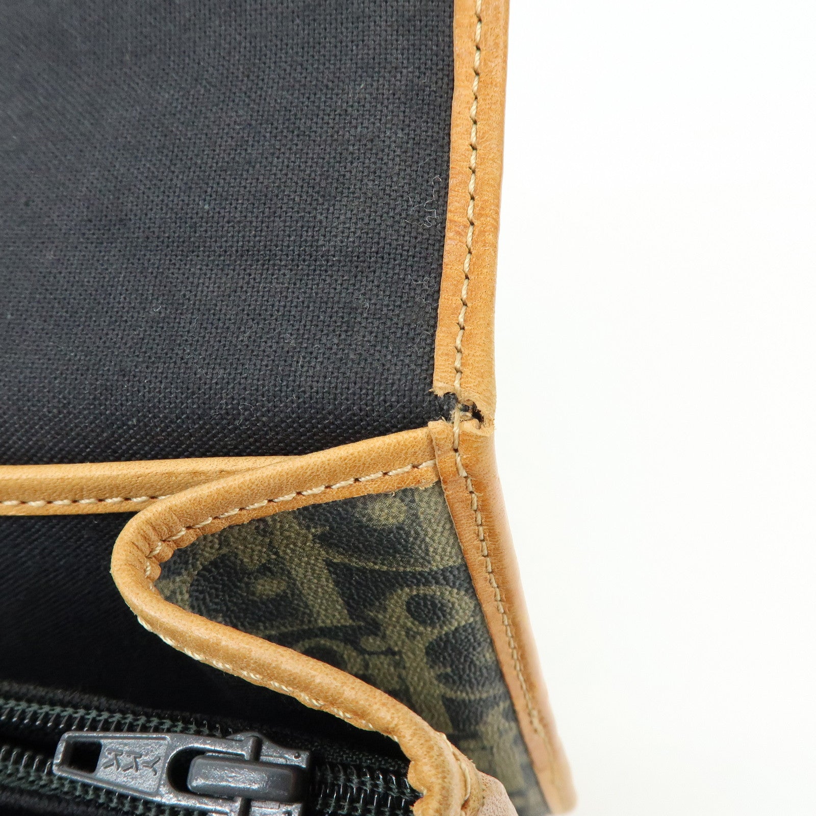 Christian Dior Trotter PVC Leather 2Way Bag Shoulder Bag Navy Brown