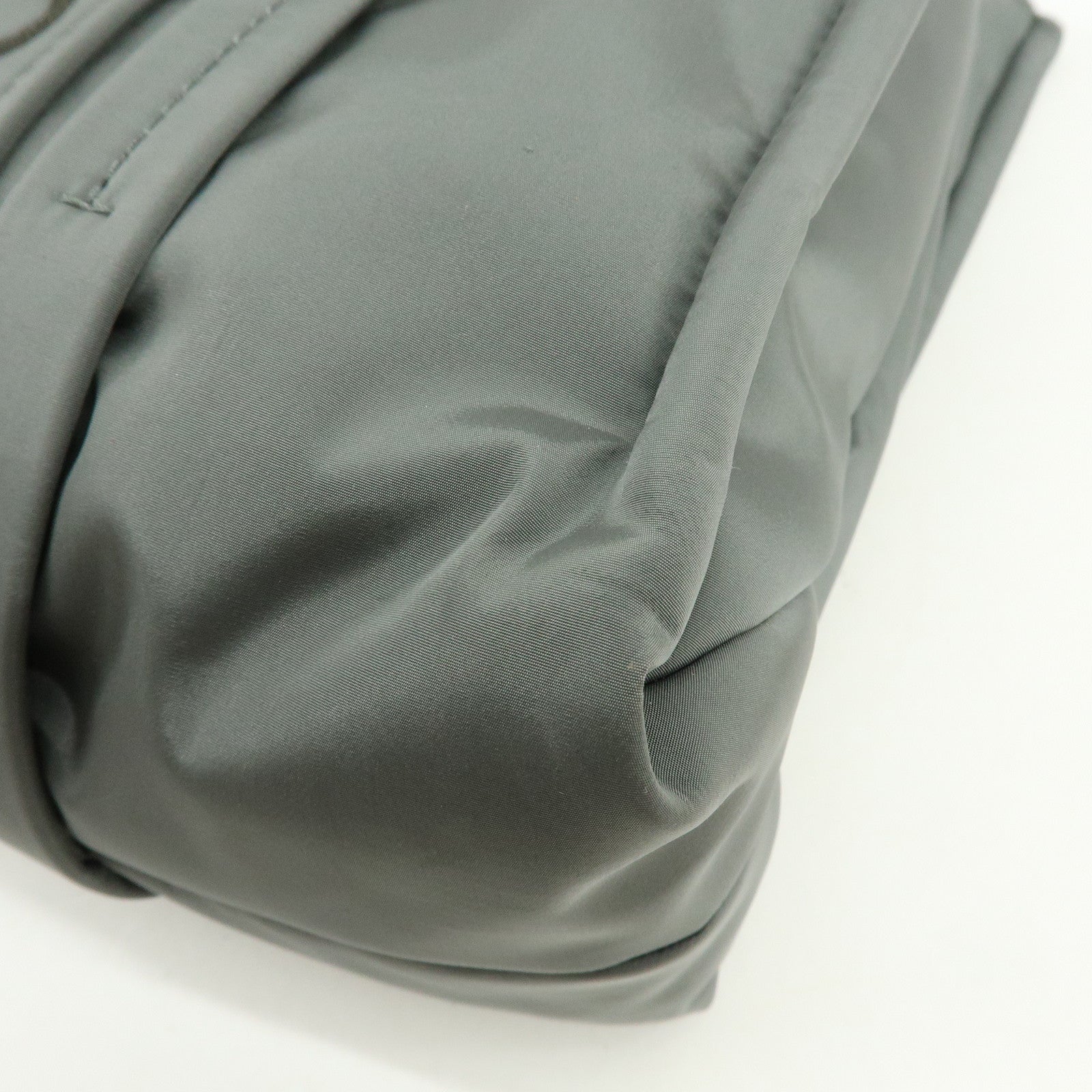 Chloe Woody Nylon Tote Bag Shoulder Bag Gray