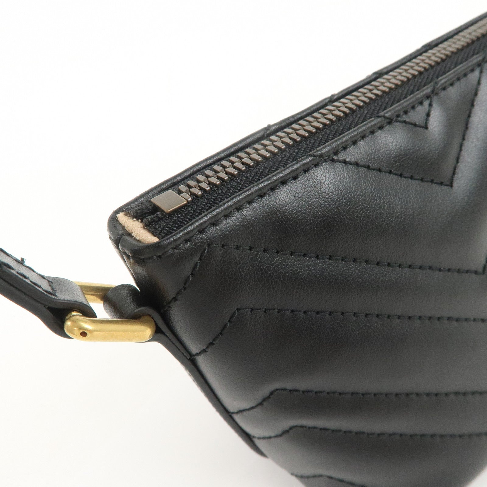 GUCCI Boat Bag GG Marmont Leather Shoulder Bag Hand Bag 739166