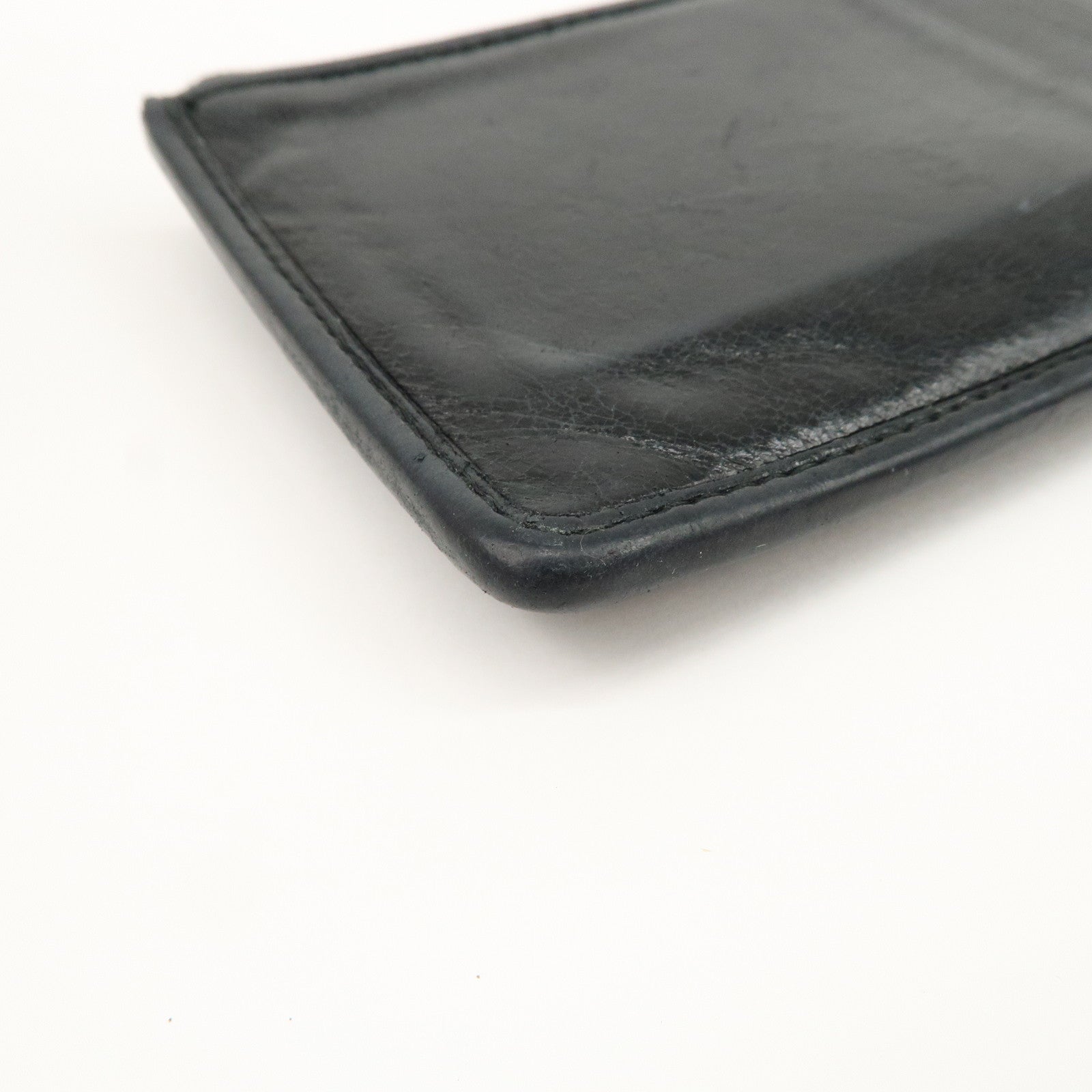 MIU MIU Matelasse Leather Card Case Black 5MB006 Used