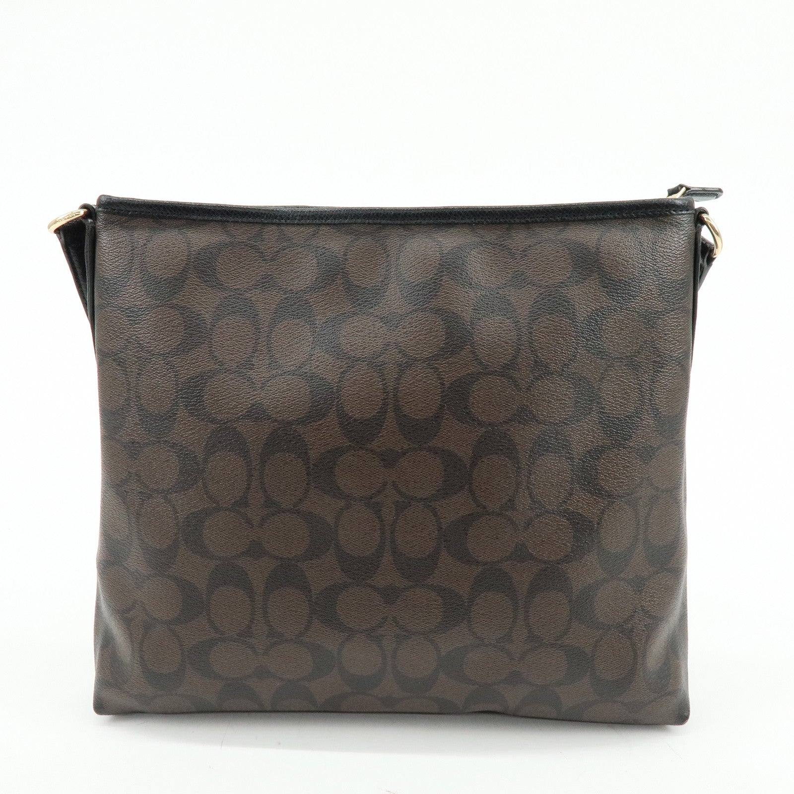 COACH Signature Margot Set of 2 PVC Leather Shoulder Hand Bag Brown