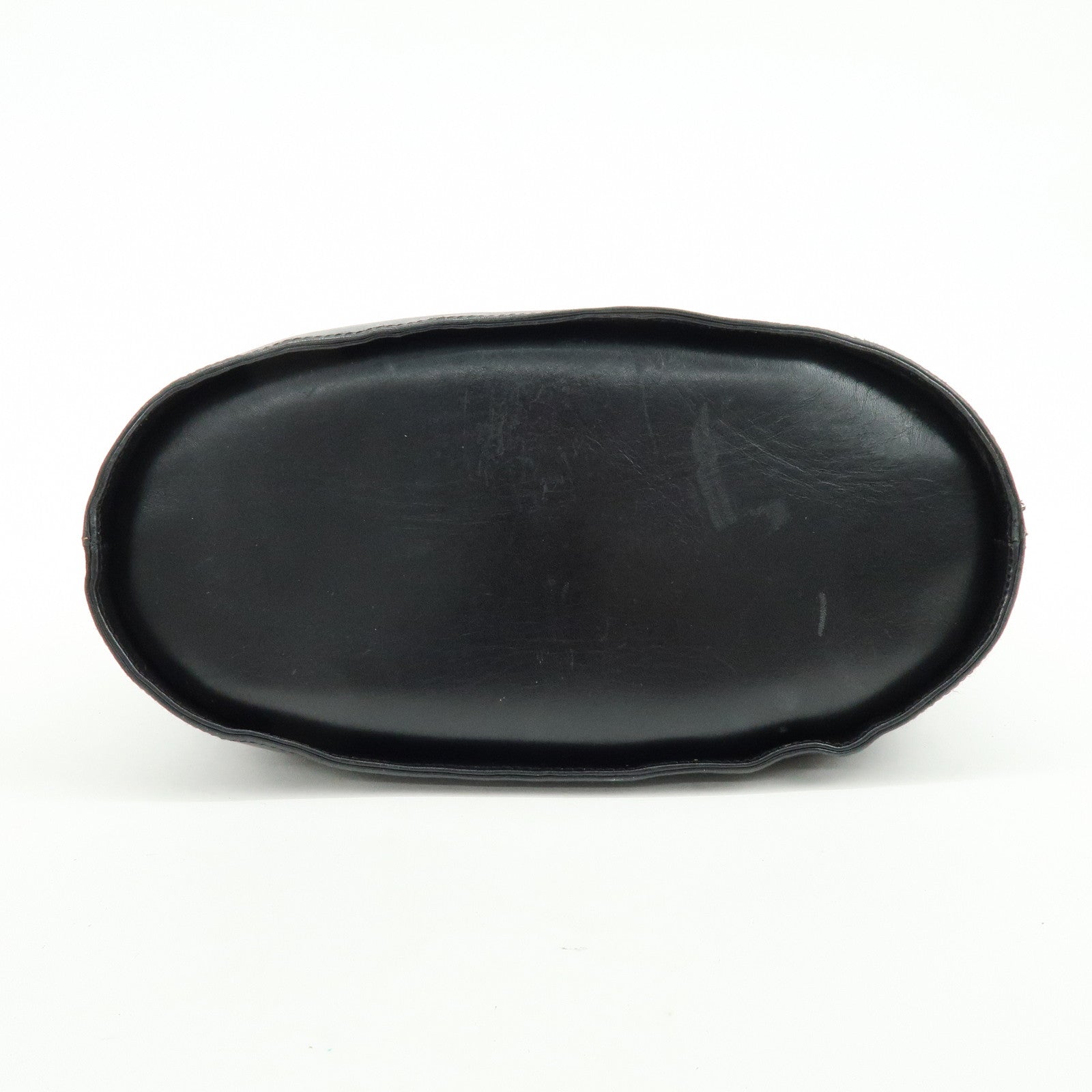 Ferragamo Gancini Leather Shoulder Bag Hand Bag Black