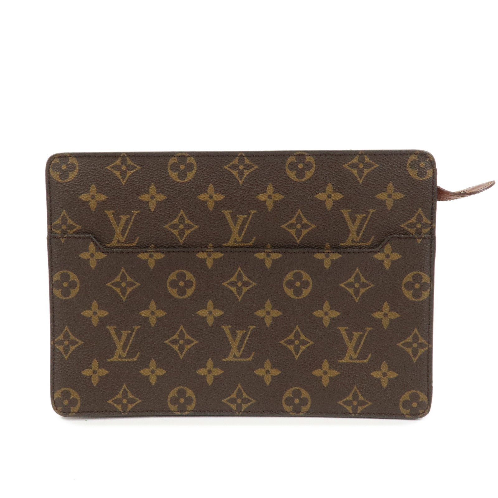 Louis Vuitton Monogram Pochette Homme Clutch Bag Brown M51795