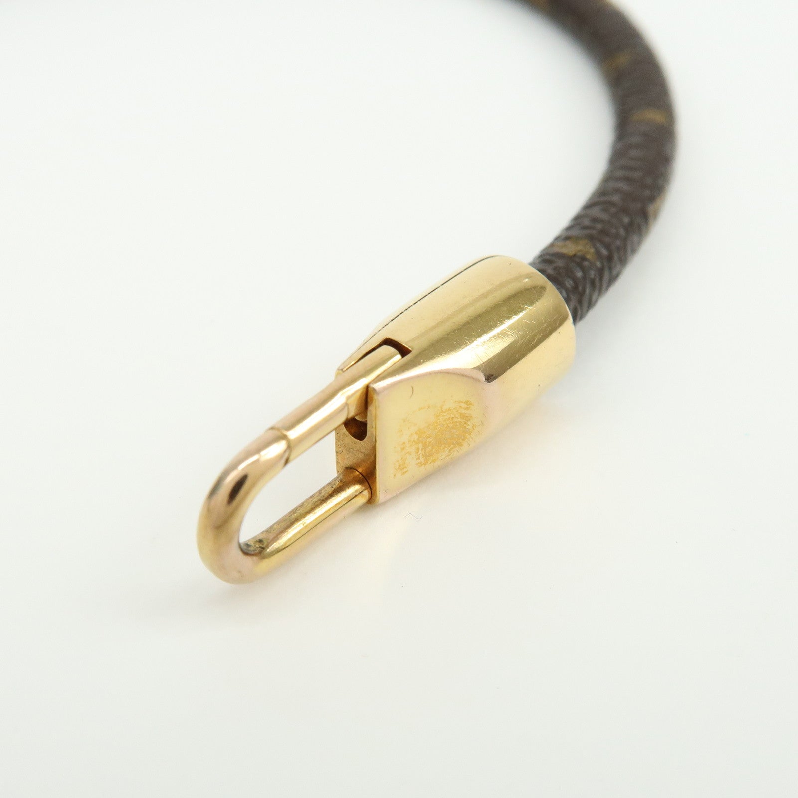 Louis Vuitton Monogram Bracelet Luck It Canvas Metal Brown M6605