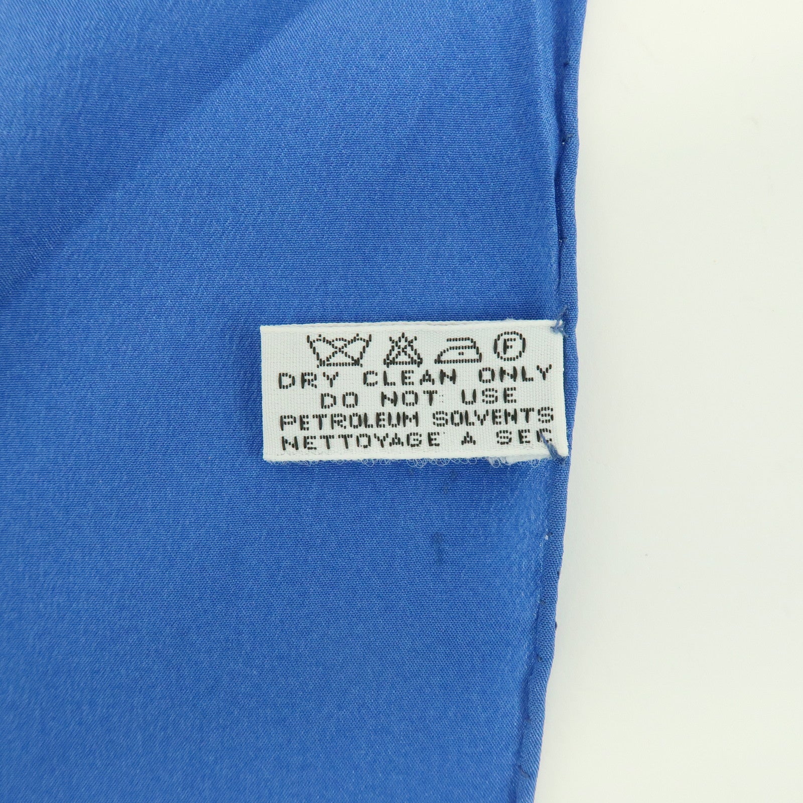 CHANEL COCO Mark Silk 100% Scarf Logo Print Blue Multicolor