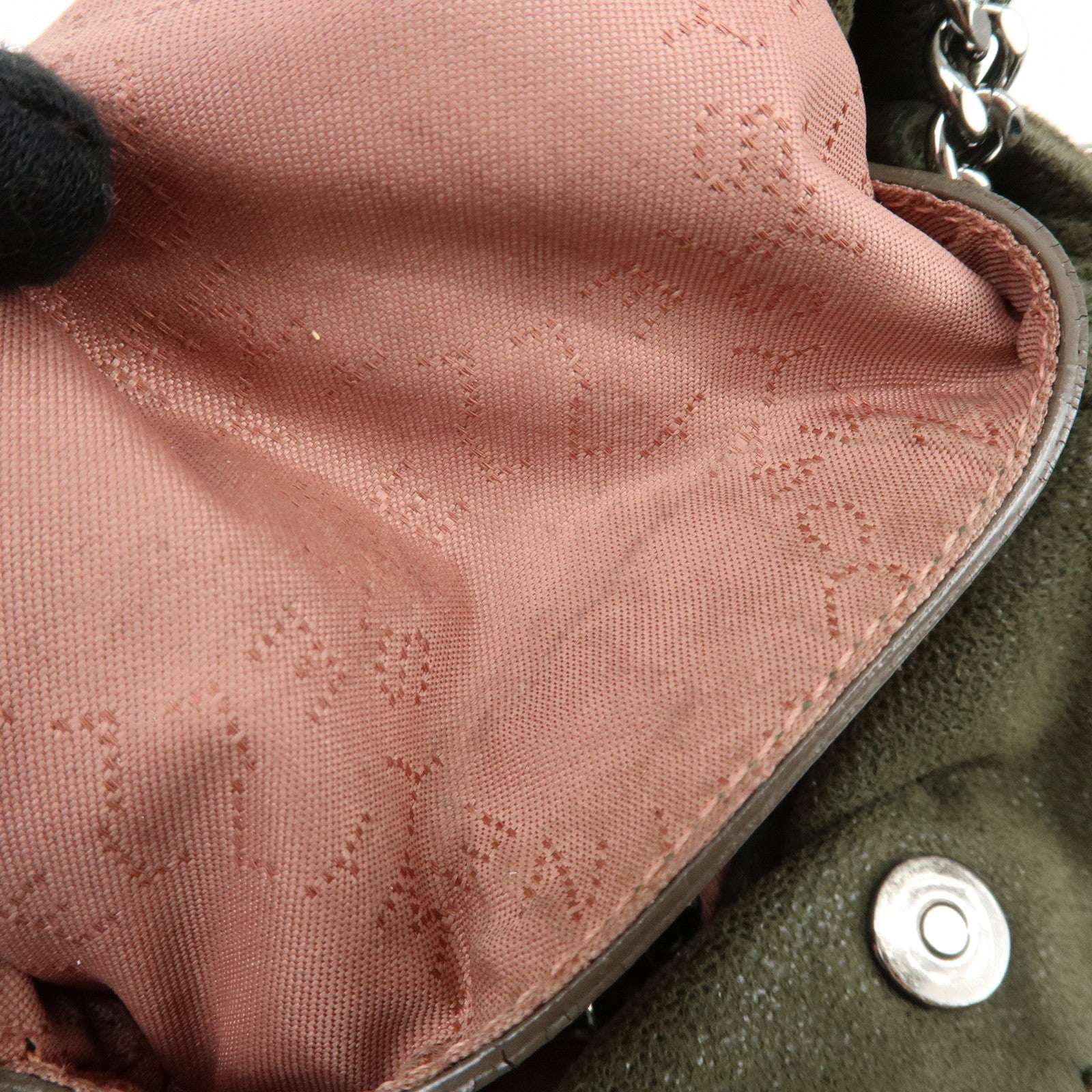 STELLA MCCARTNEY Falabella Mini Faux Leather 2Way Bag Khaki