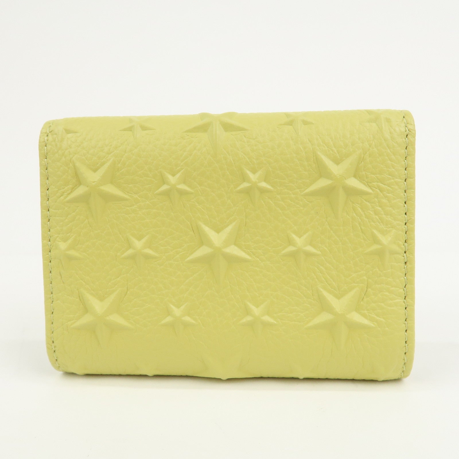 JIMMY CHOO Logo Leather 6 Rings Key Case Key Holder Yellow